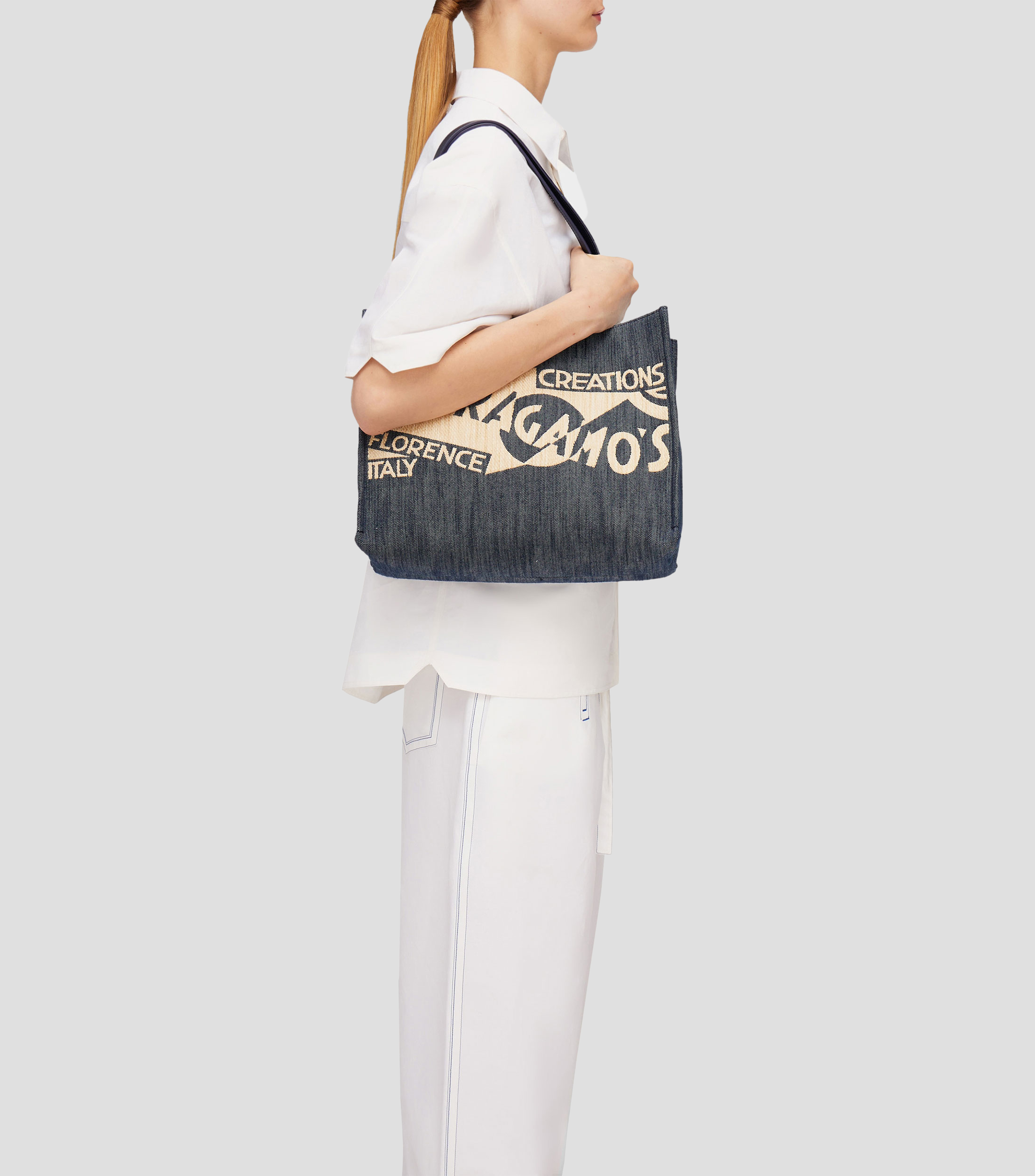 Bolso tote con logo (M) Mujer