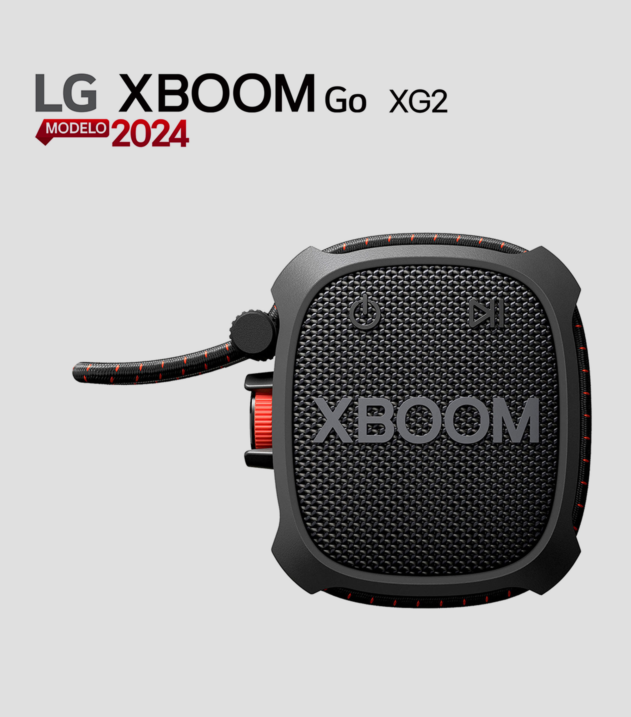 Bocina portátil inalámbrica Bluetooth 5.3 XBOOM Go XG2T Negra