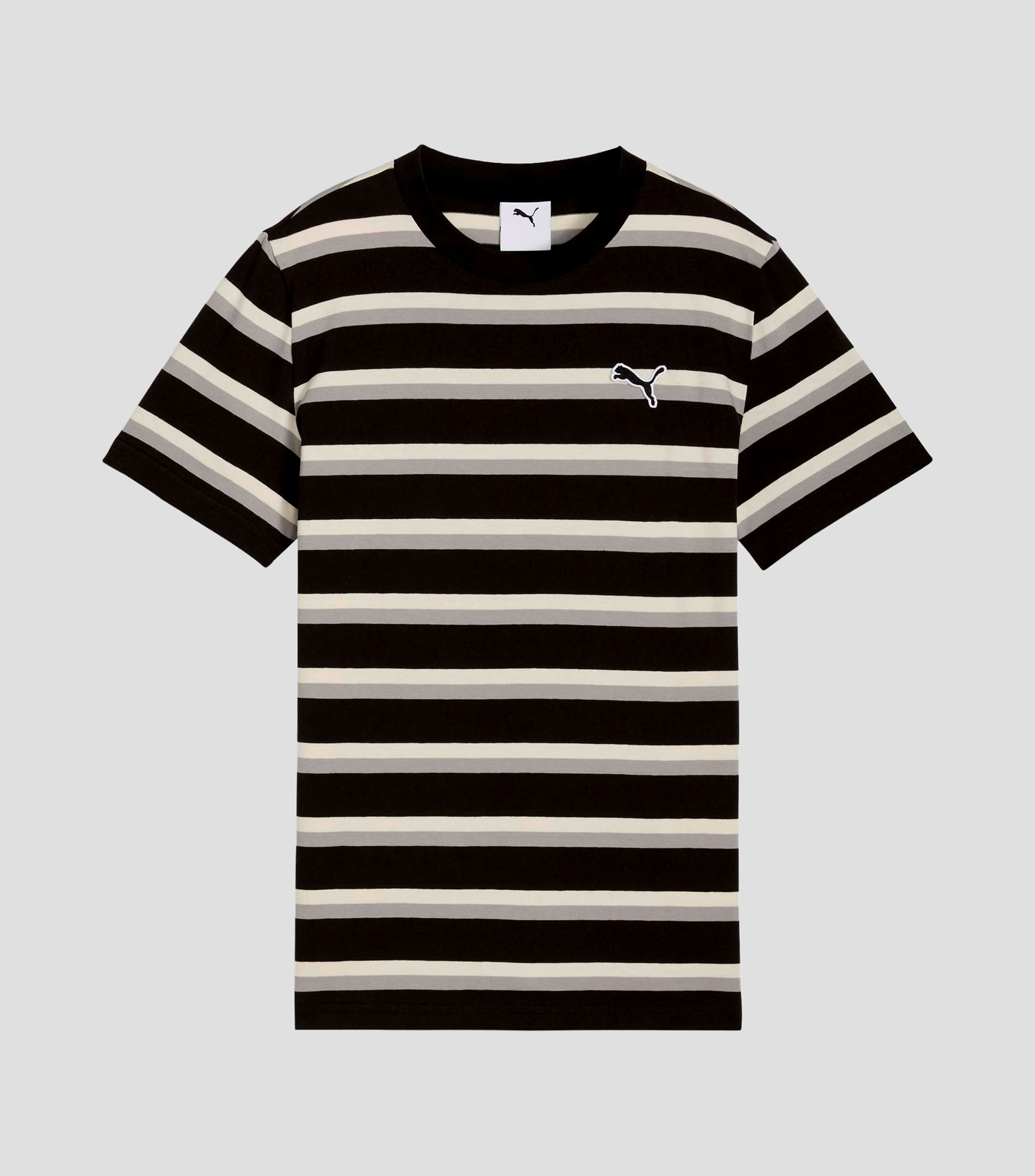 Playera cuello redondo manga corta rayas Niño
