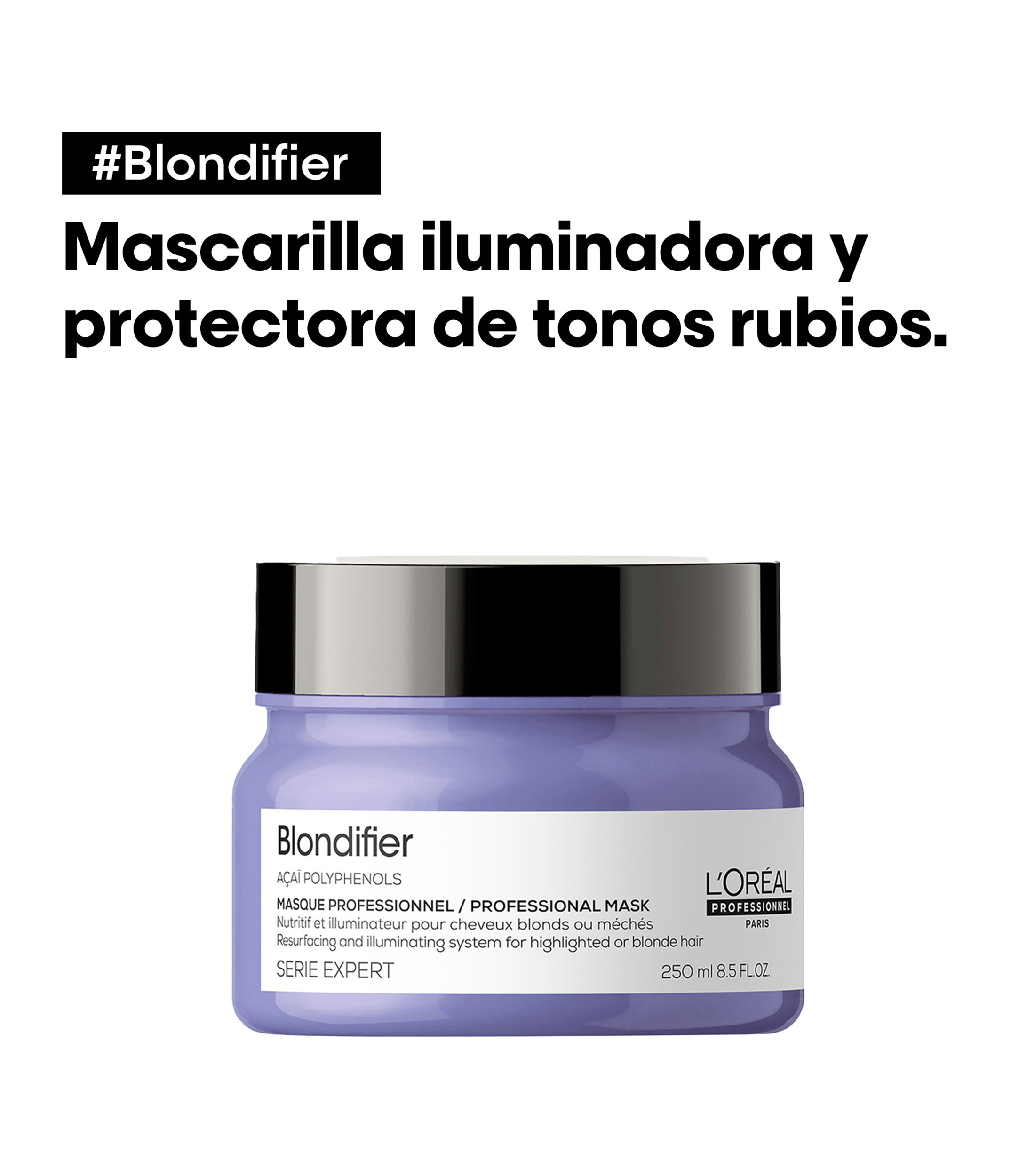 Mascarilla Neutralizante de Tonos Rubios Blondifier, 250 ml