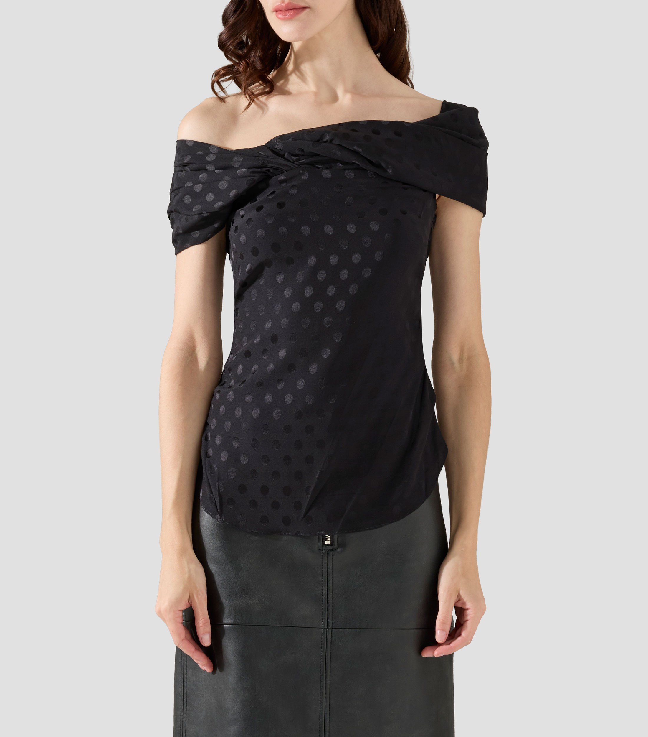 Blusa estampada manga corta Mujer