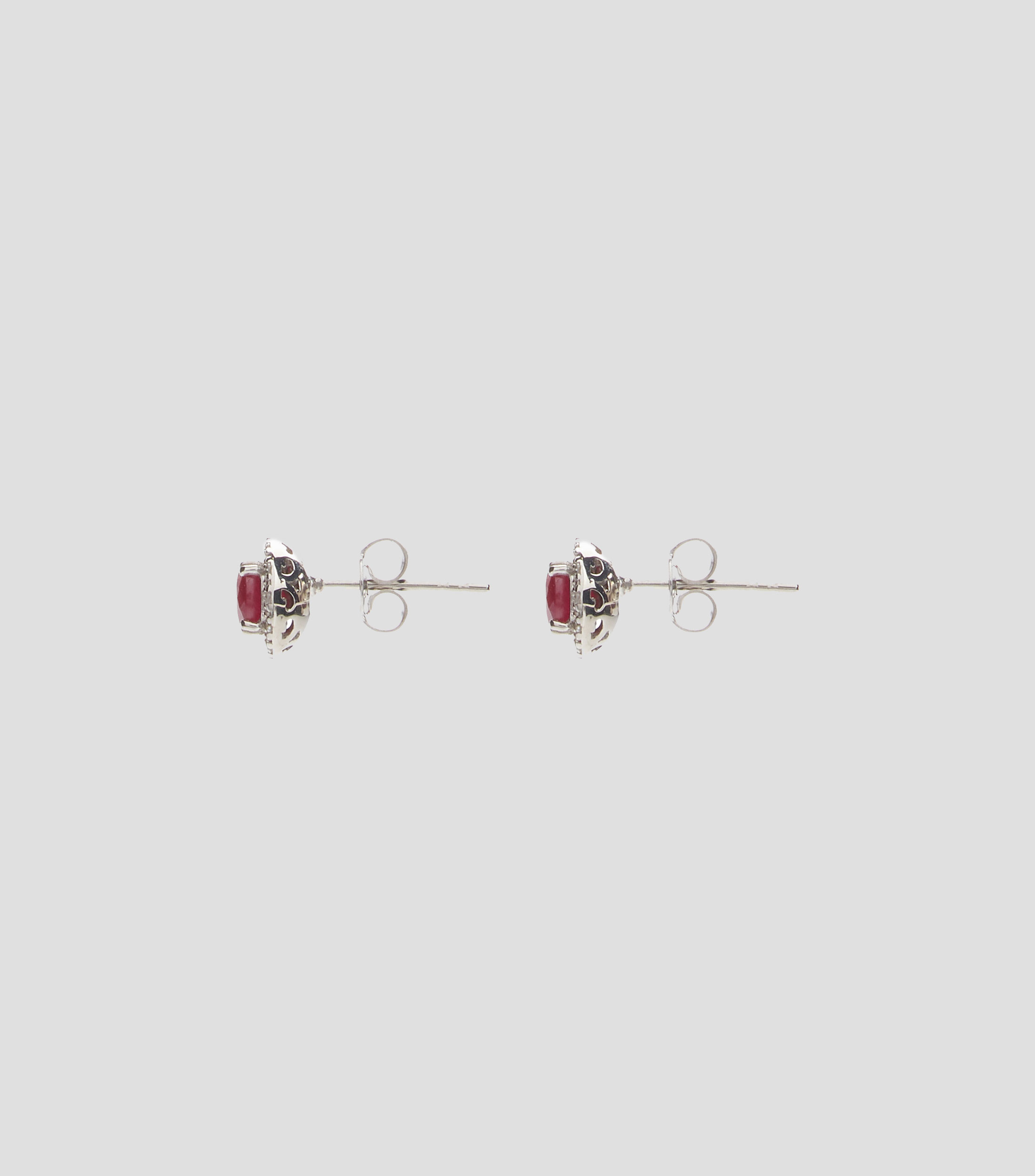 Aretes en oro blanco de 14 Kts Mujer