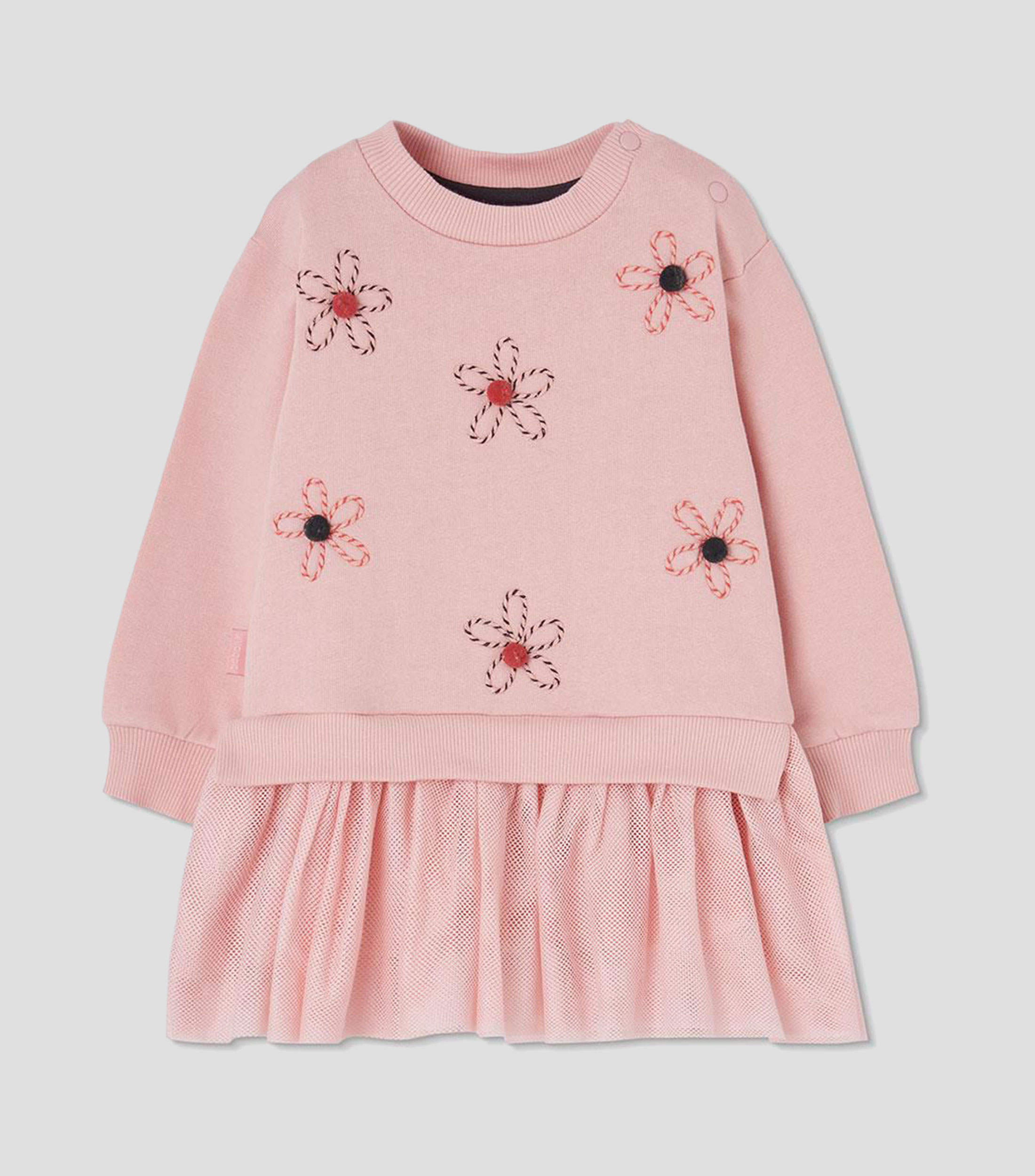 Vestido con manga larga bordado Niña