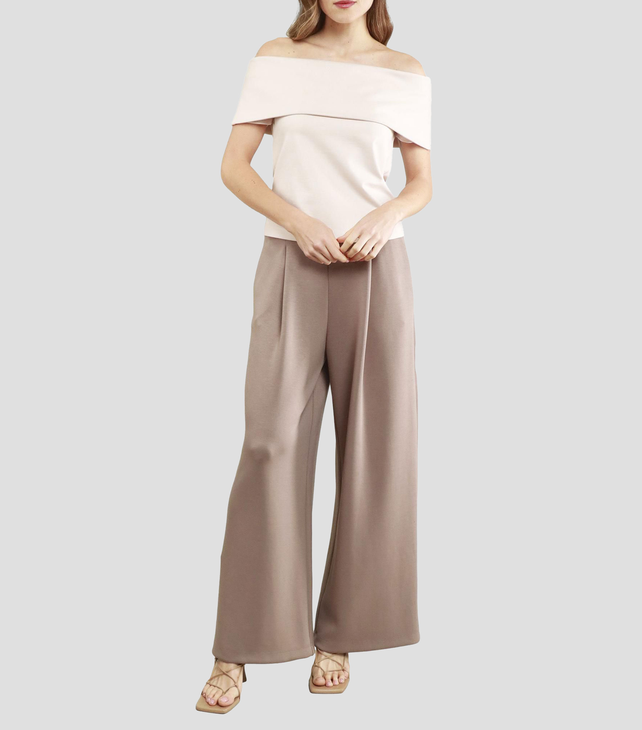 Blusa lisa con manga corta Mujer