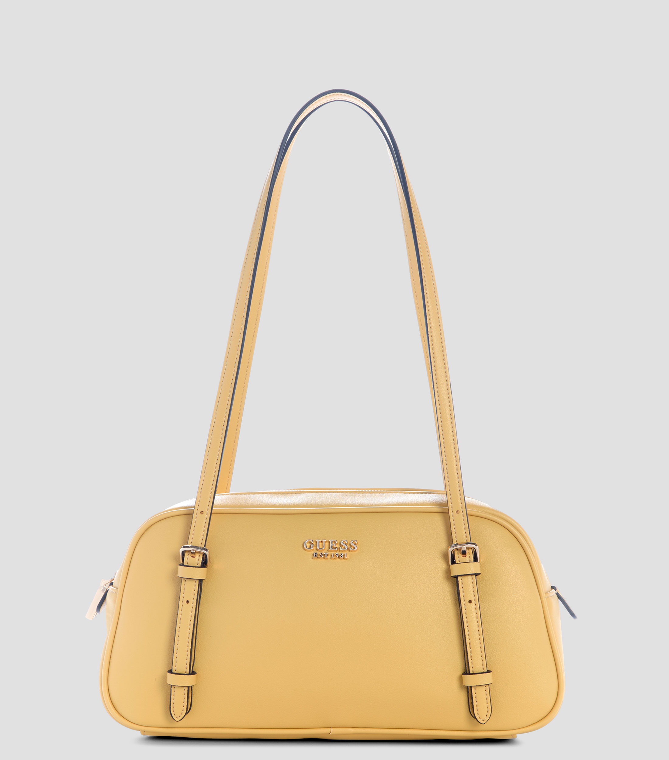 Bolsa satchel lisa con detalle texturizado Mujer