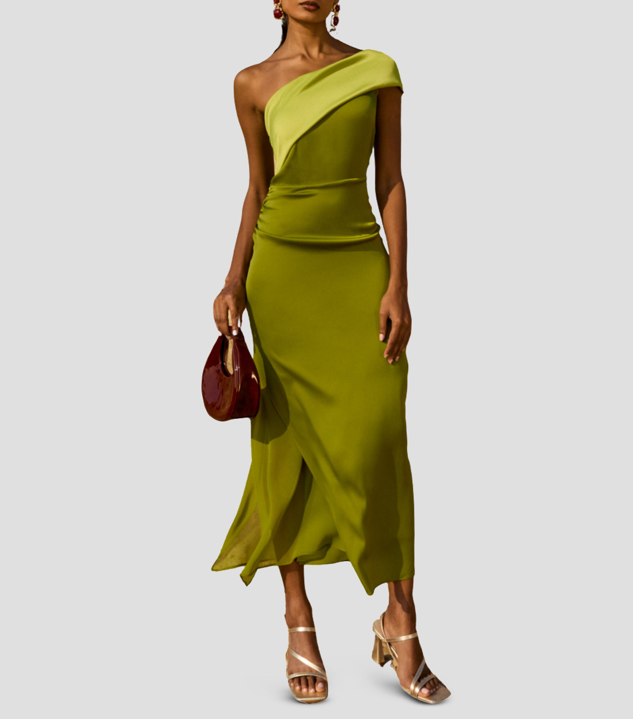 Vestido de fiesta largo sólido Mujer