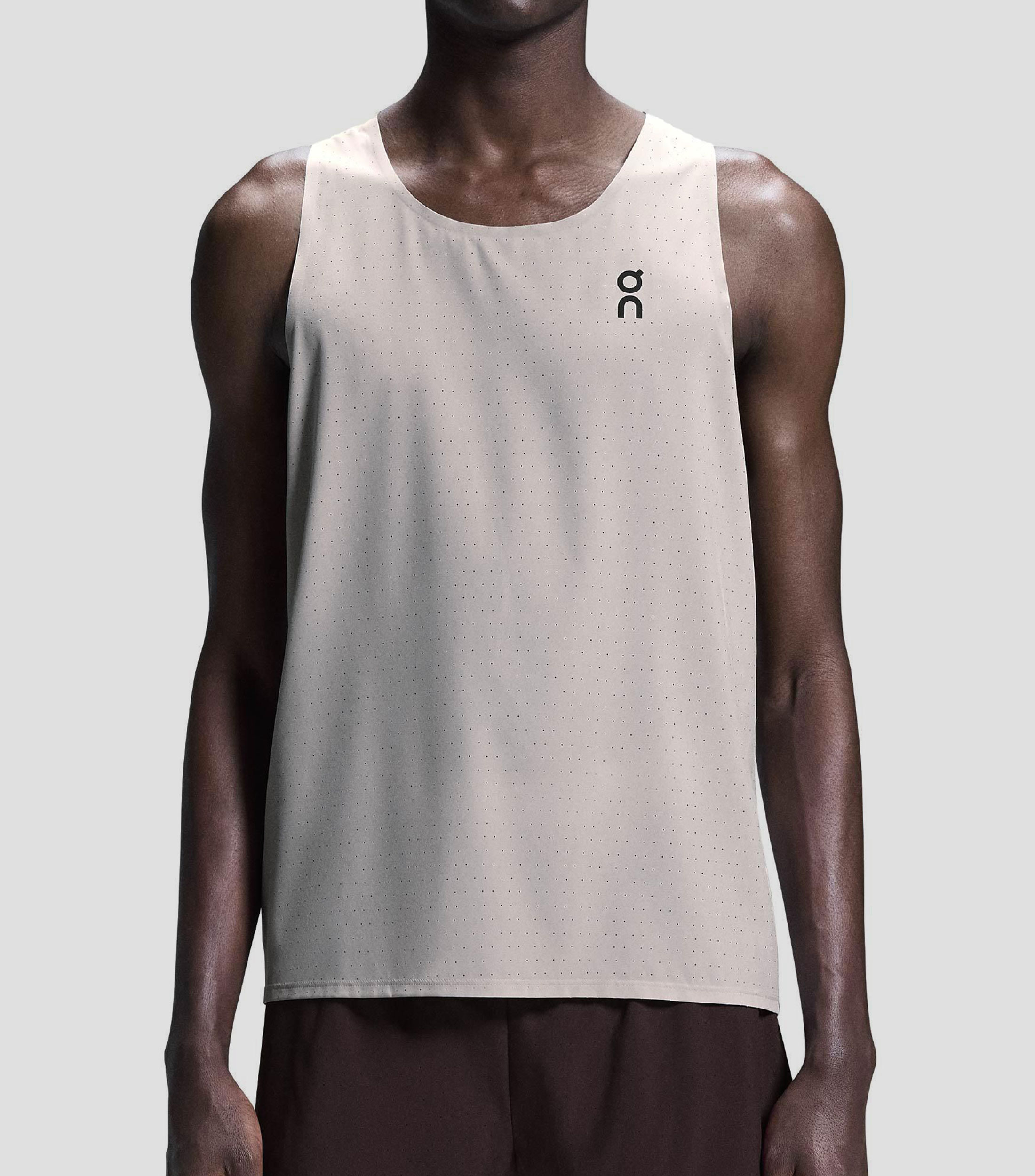 Playera para correr Singlet lisa Hombre