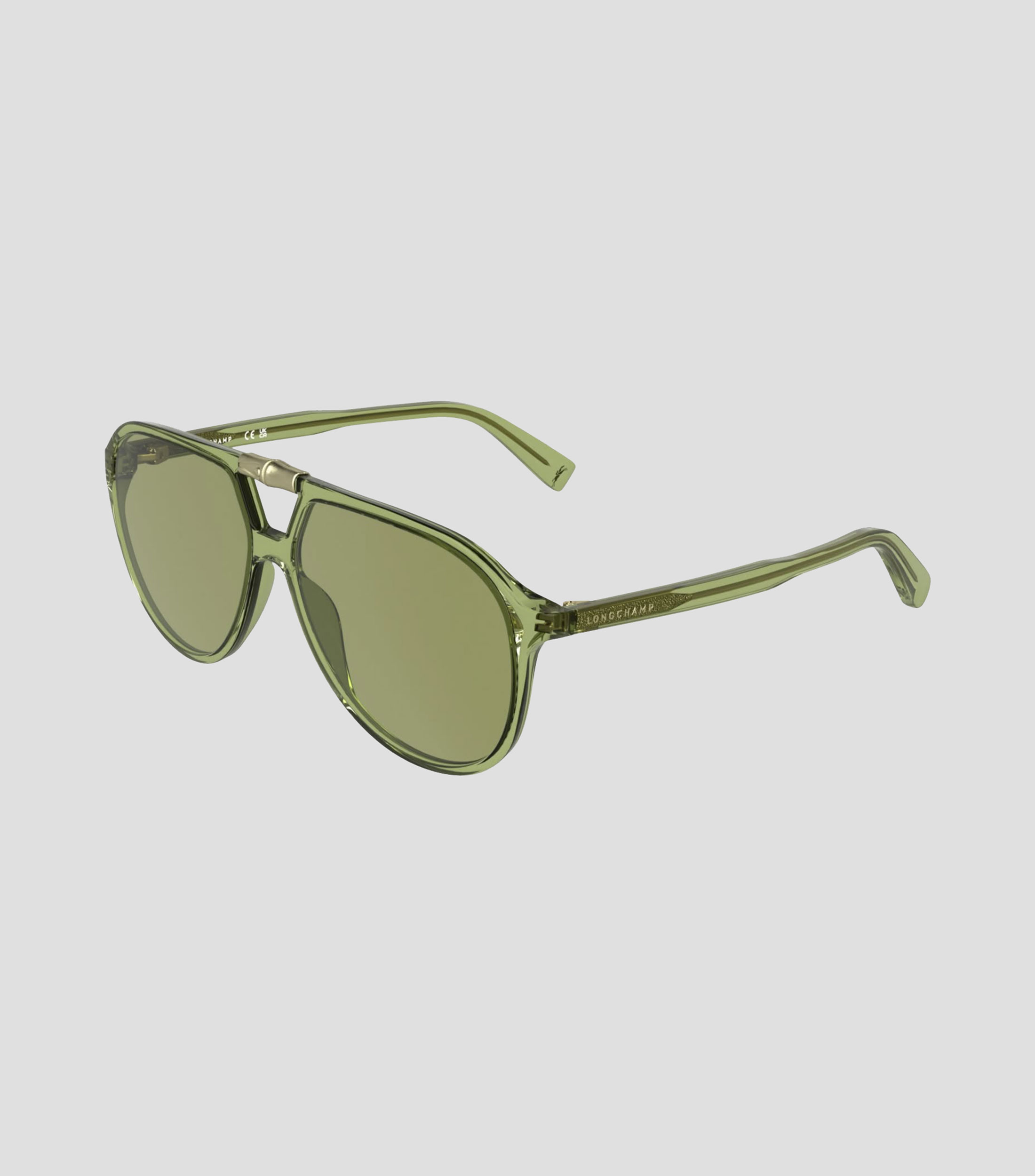 Lentes de sol aviador verde Mujer
