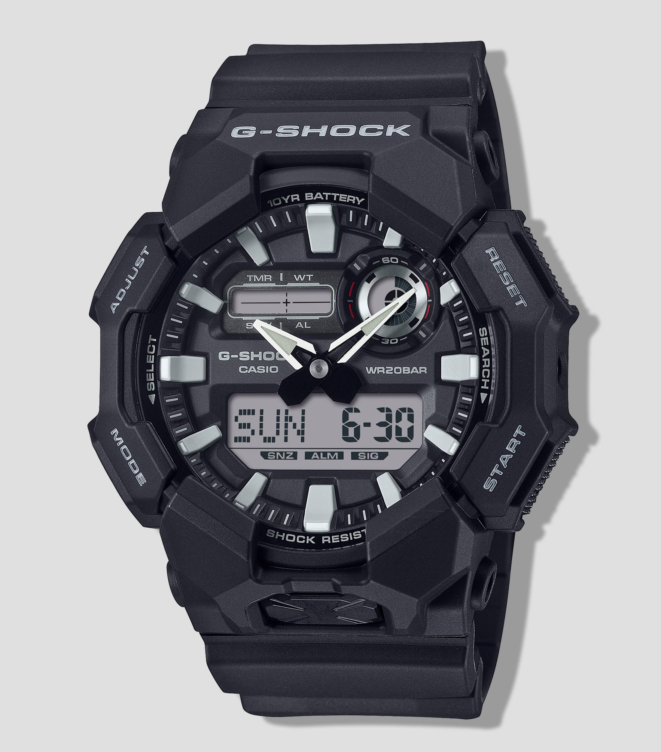 Reloj para Hombre Rugged Combi Bacis Casual, Negro