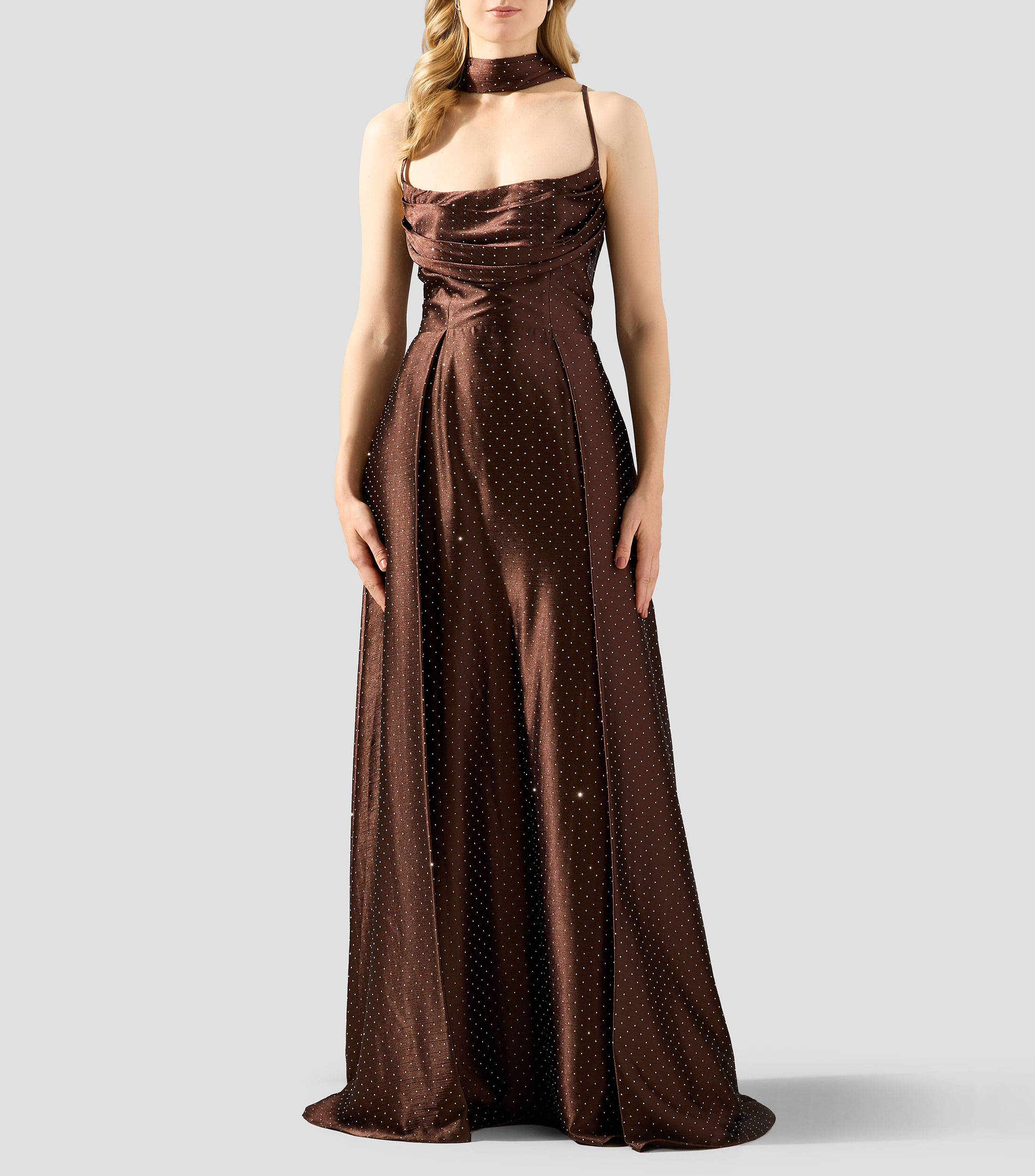 Vestido maxi fantasía Mujer
