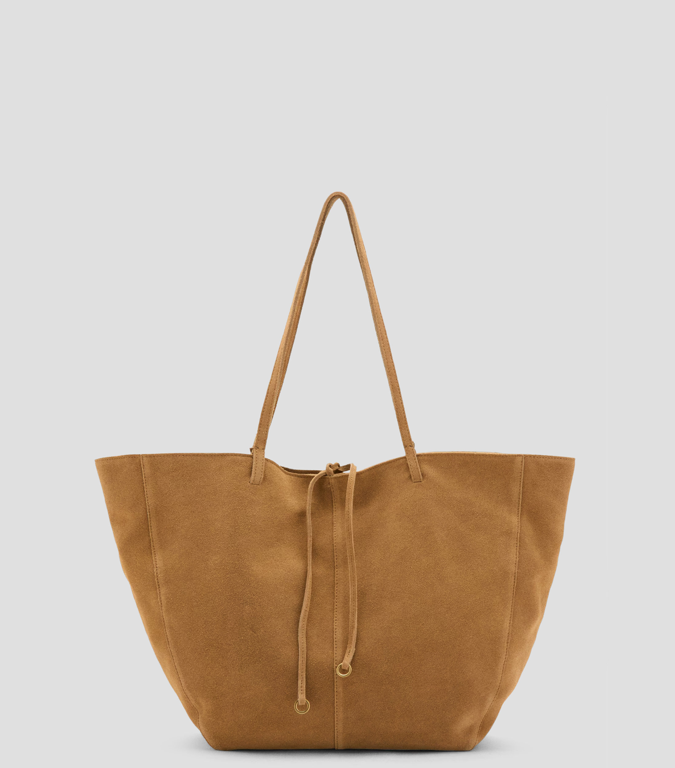 Bolsa tote en piel lisa Mujer