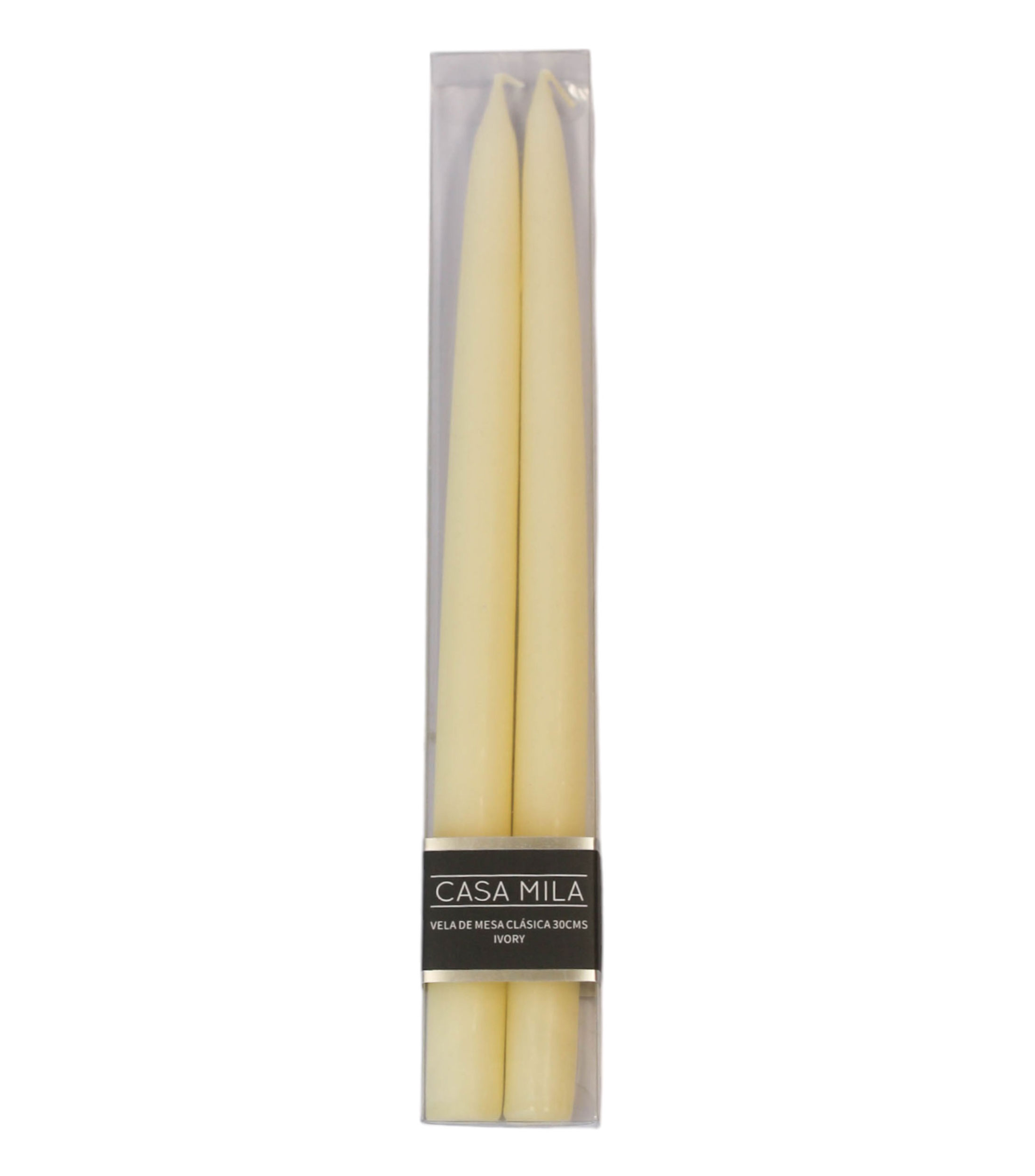 Set 2 Velas de Mesa Tapper, Ivory
