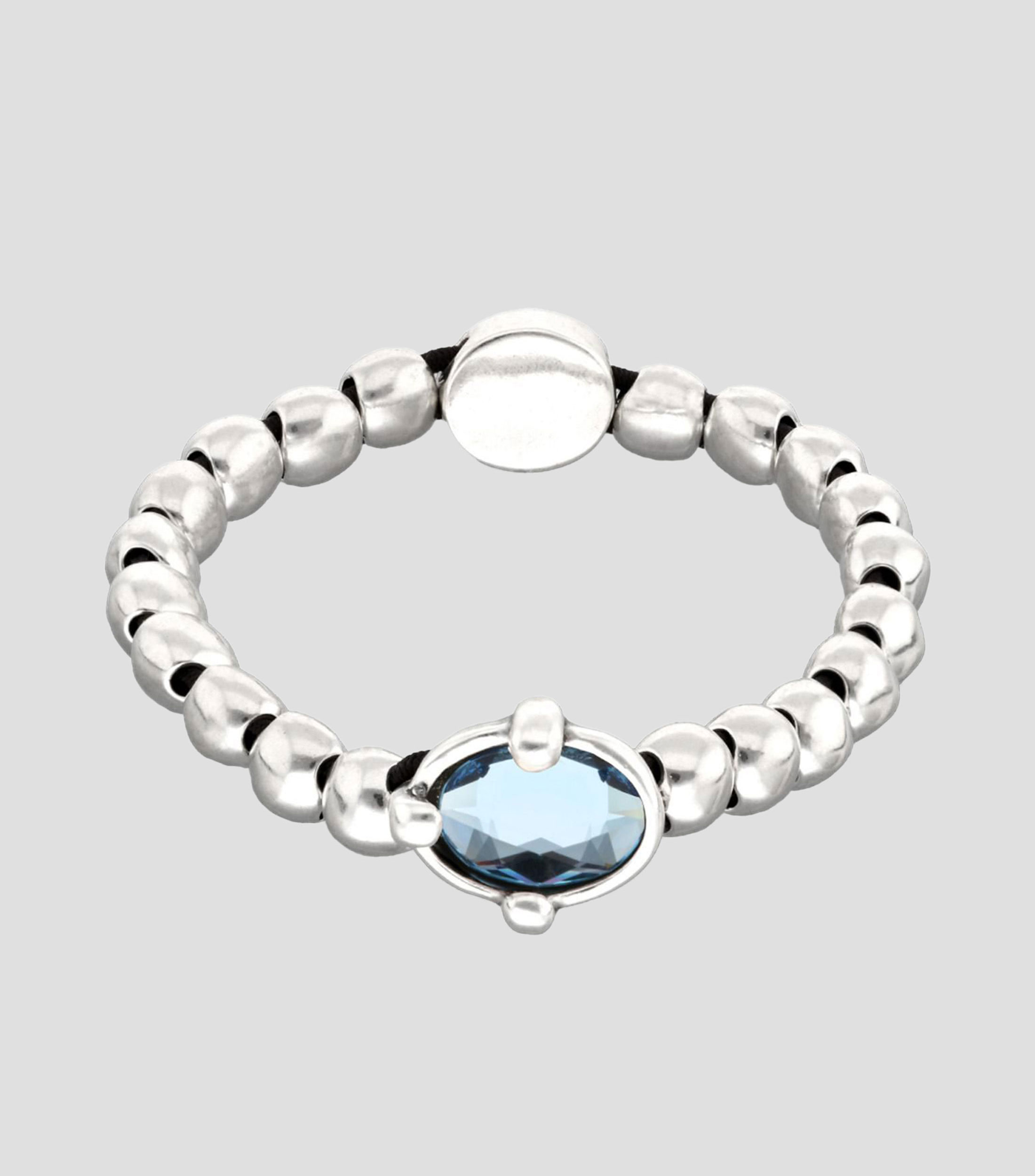 Pulsera con incrustación de cristal azul Mujer