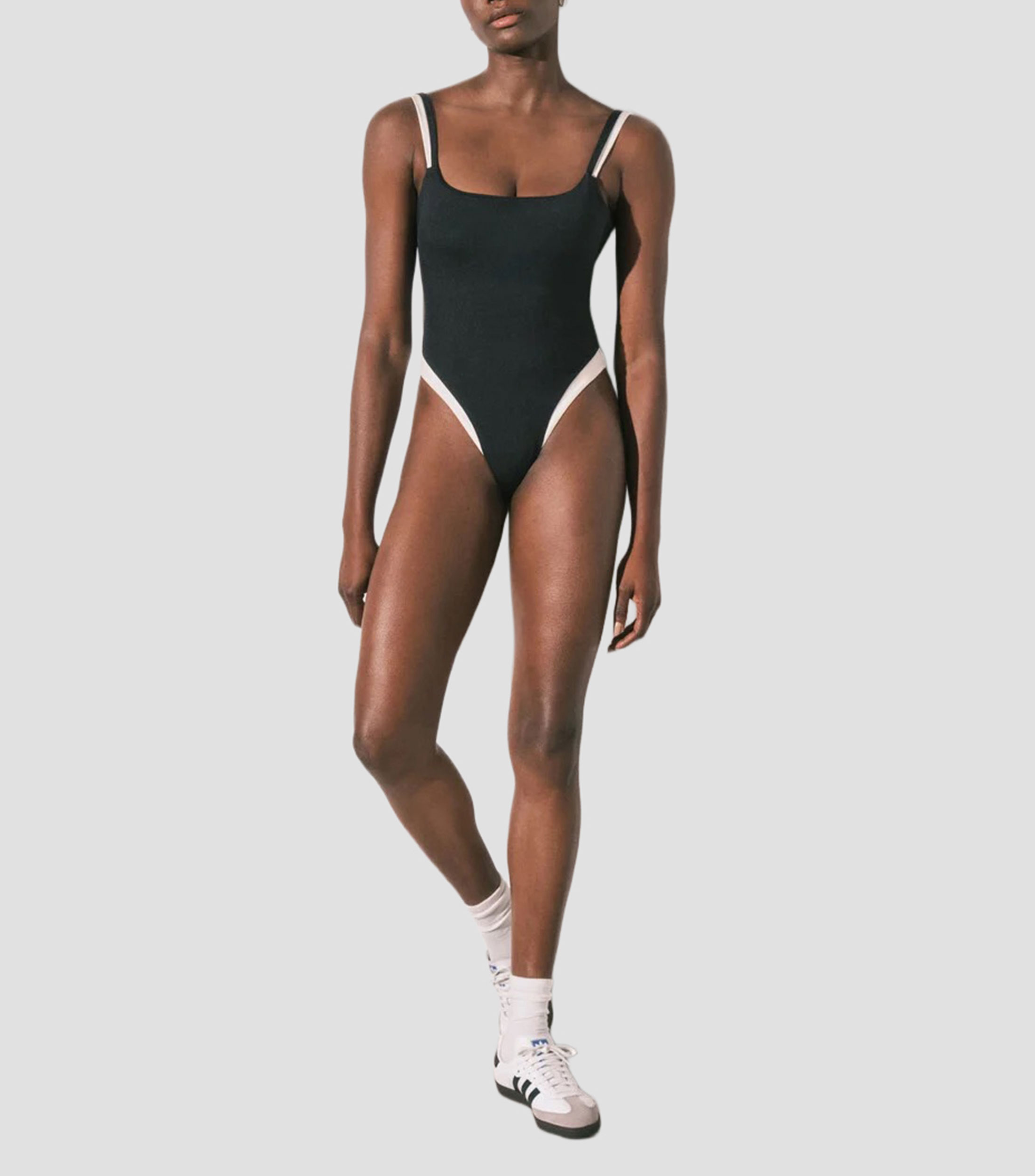 Traje de baño maillot liso Mujer