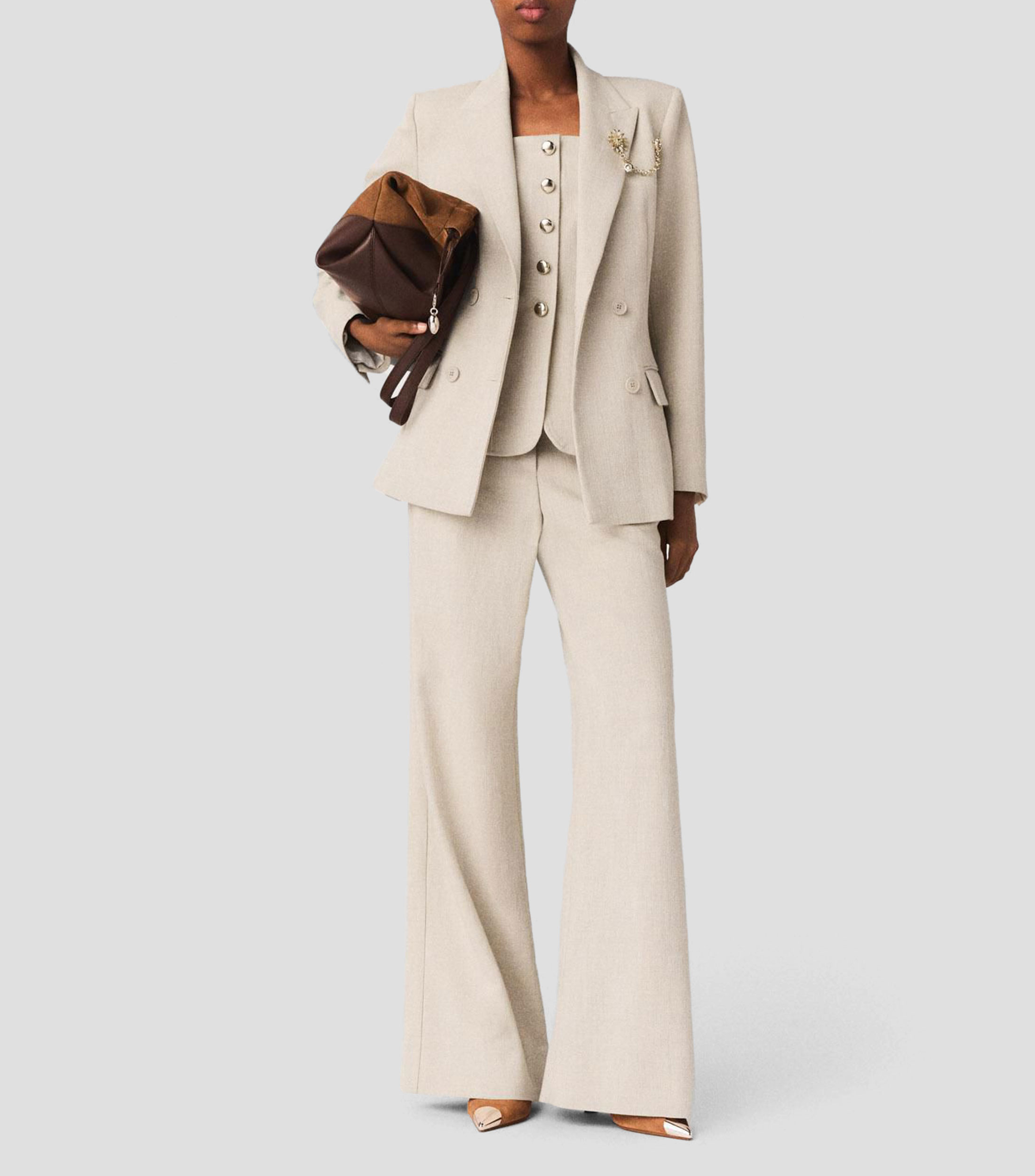 Saco de diseño sólido Mujer