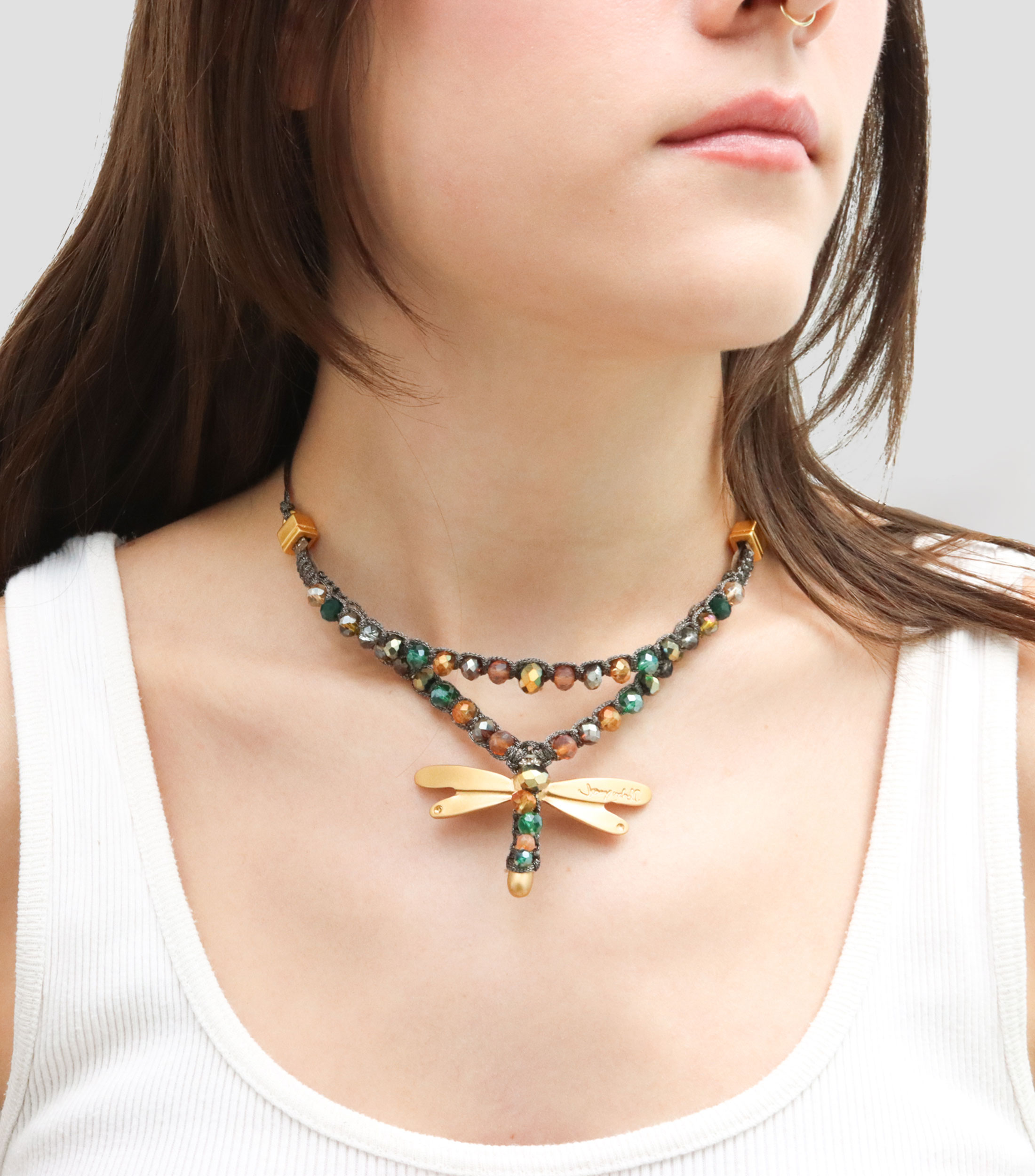 Collar con libélula Mujer