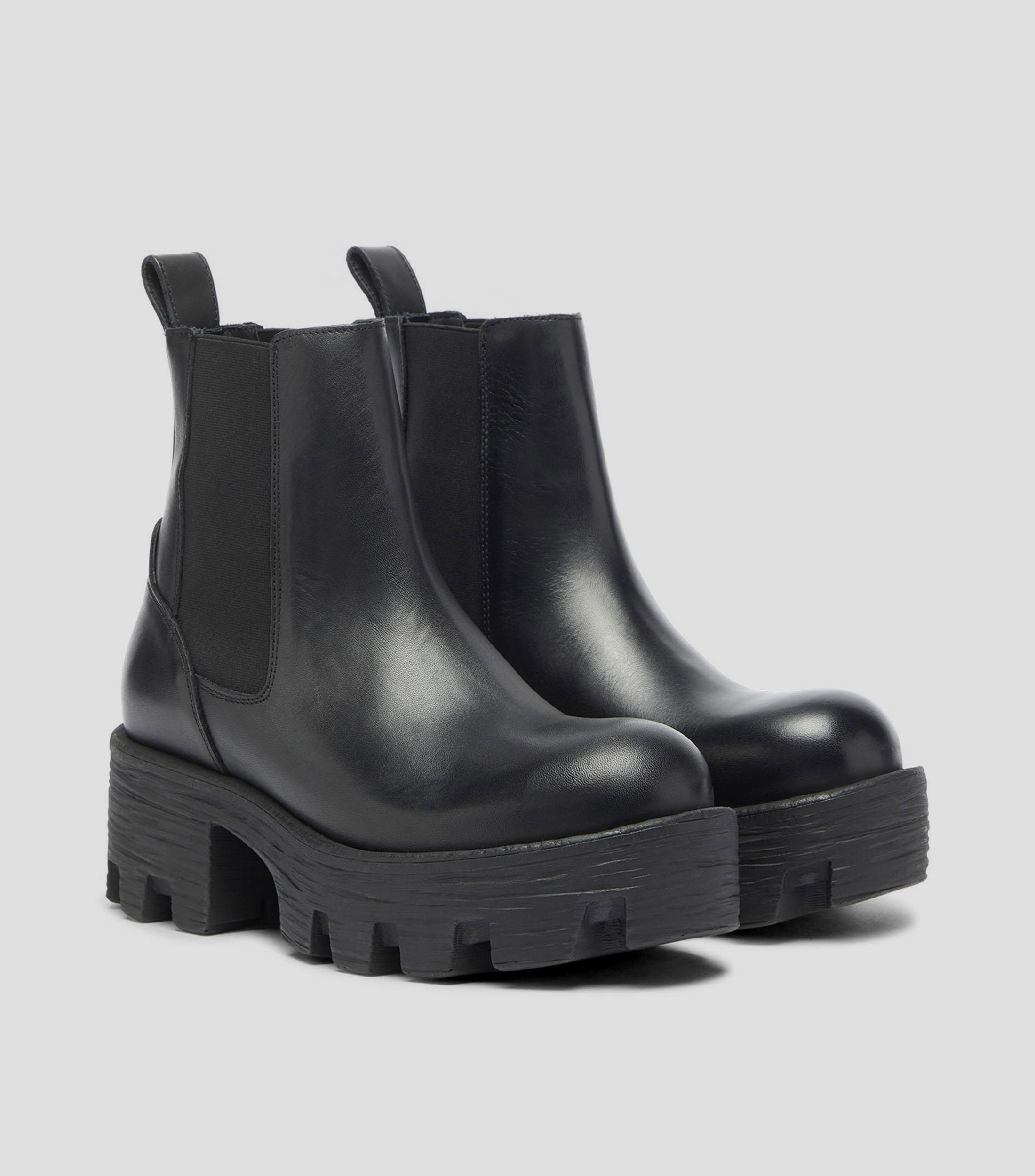 Botas con tacón medio media luna Mujer