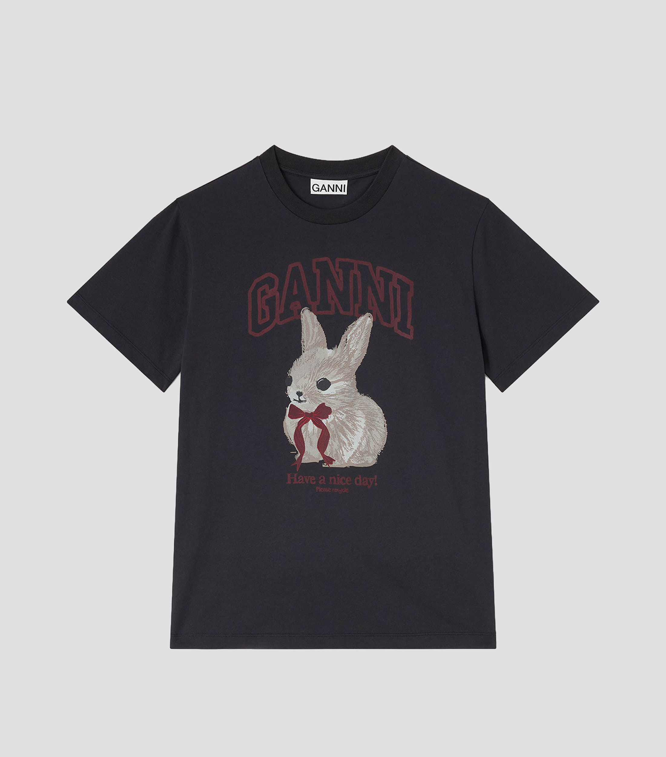 Playera cuello redondo manga corta estampada Mujer