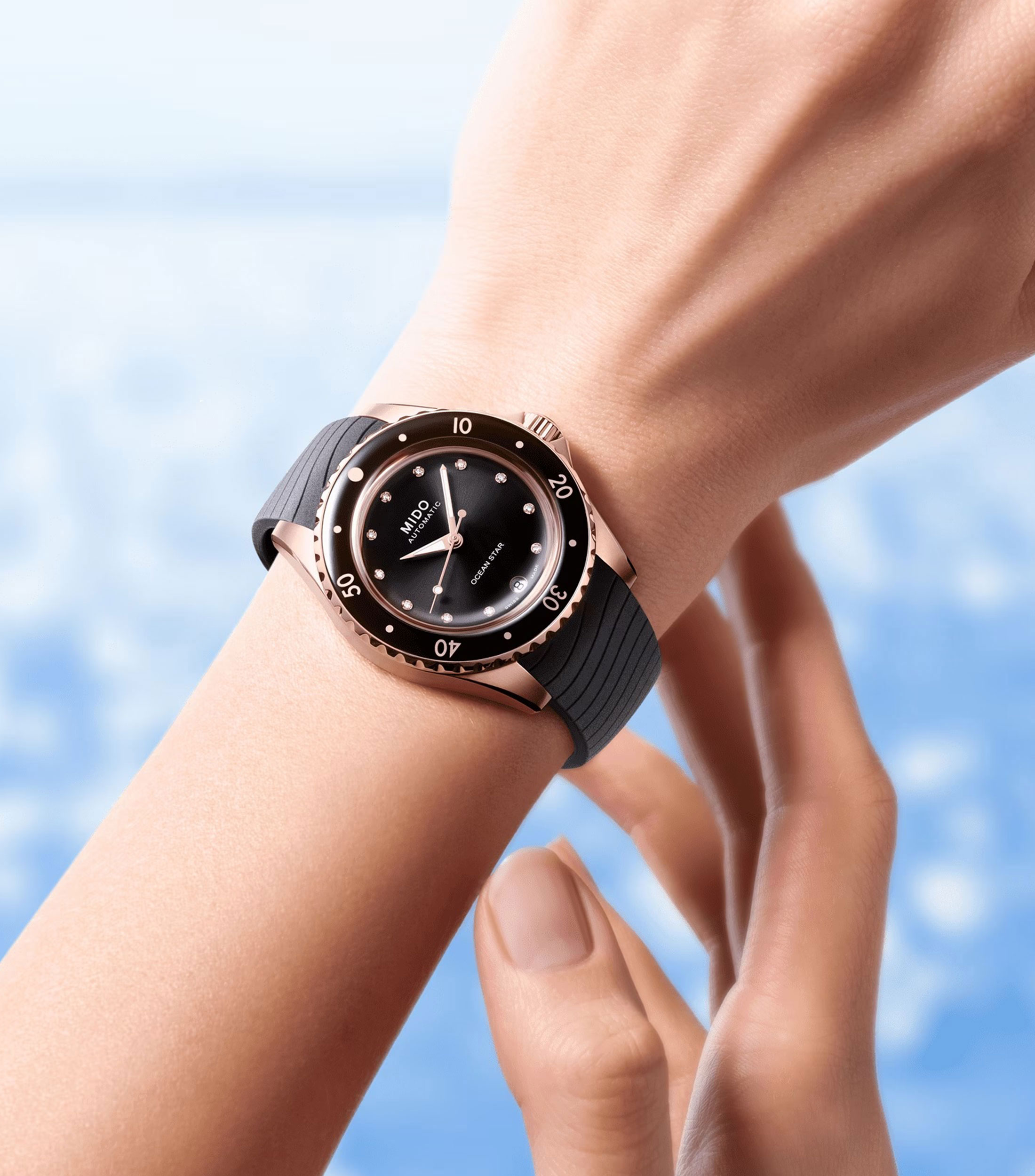 Reloj para Mujer Ocean Star deportivo dorado, negro