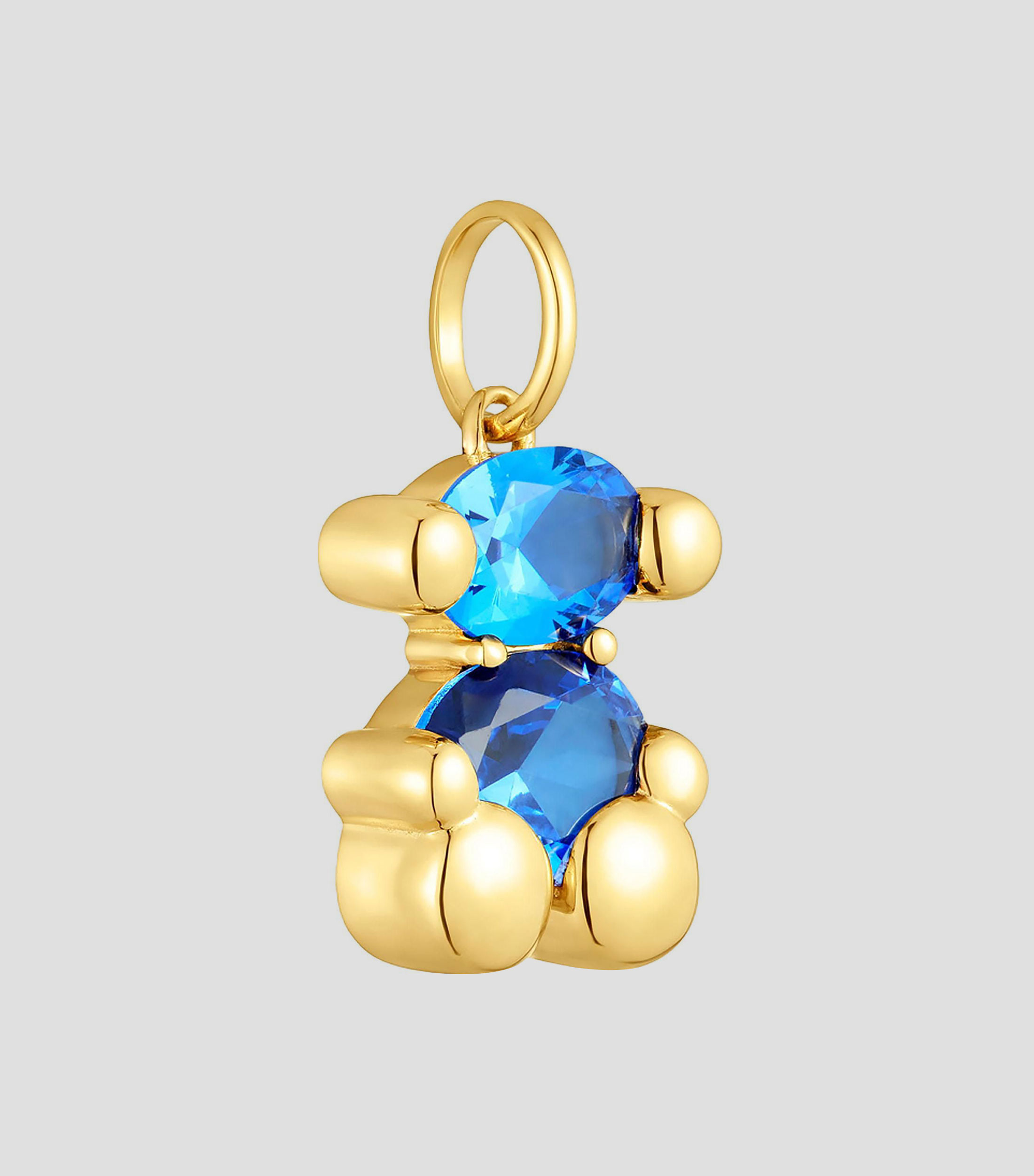 Dije en plata con forma de oso e incrustación de espinela Bear LGG Mujer