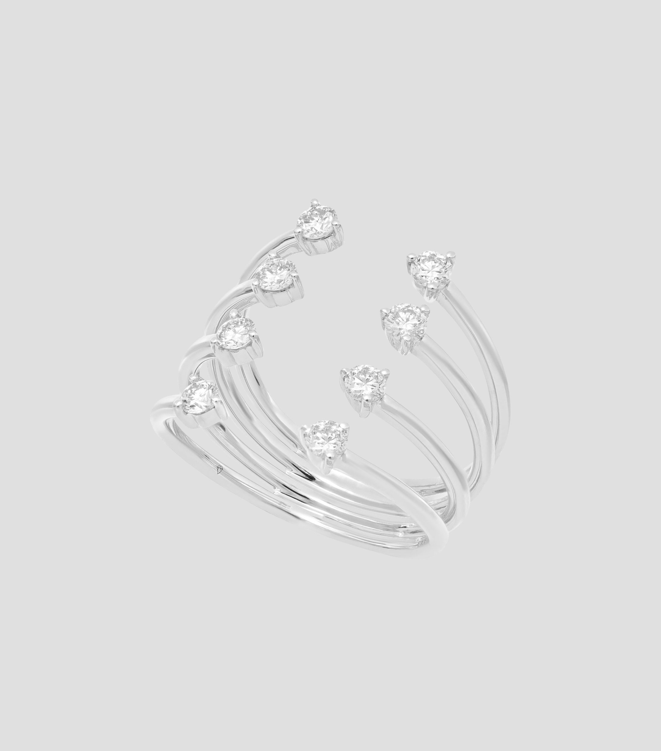 Anillo en oro con diamantes Mujer