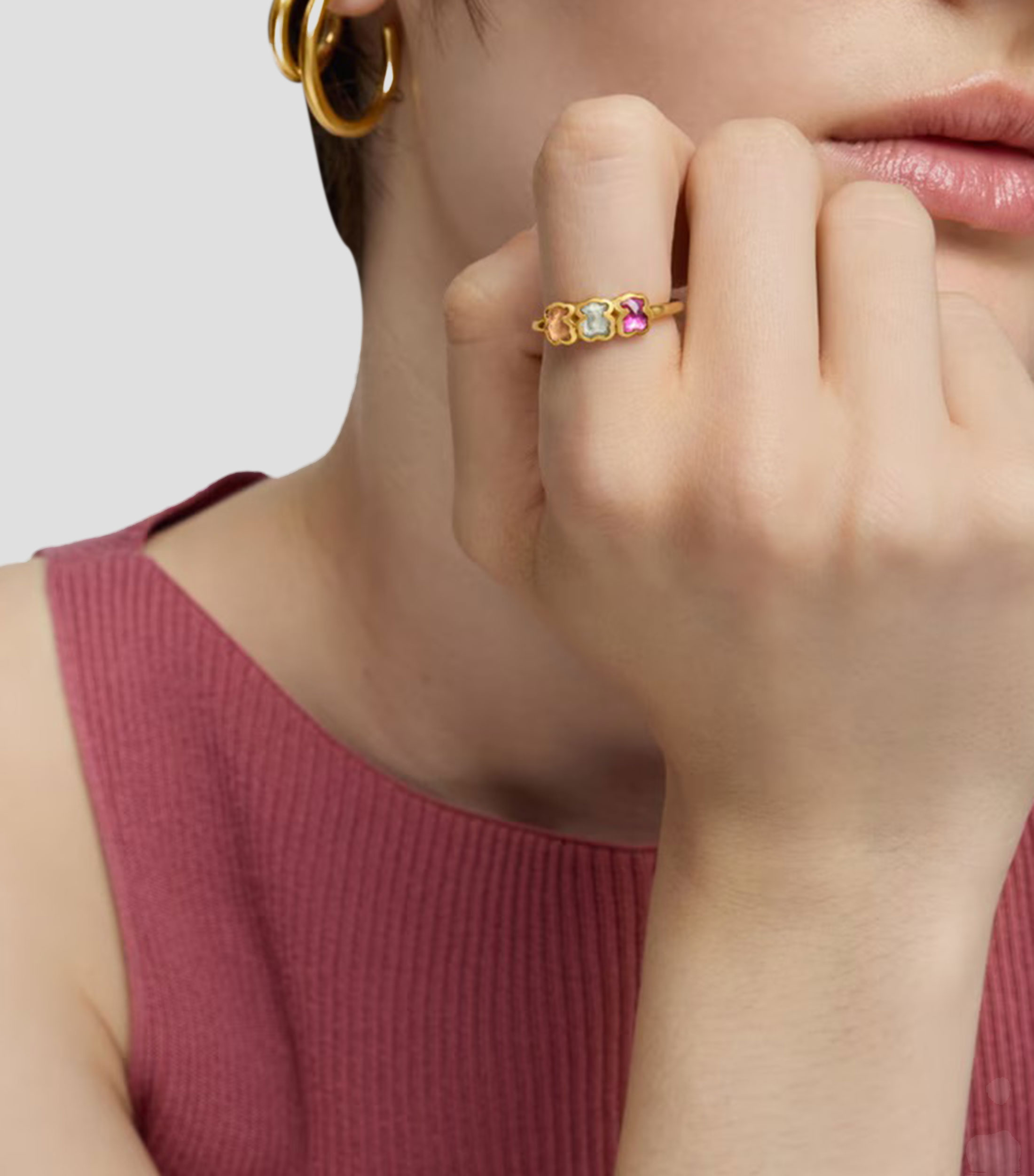 Anillo en Plata Icon Color LGG Mujer