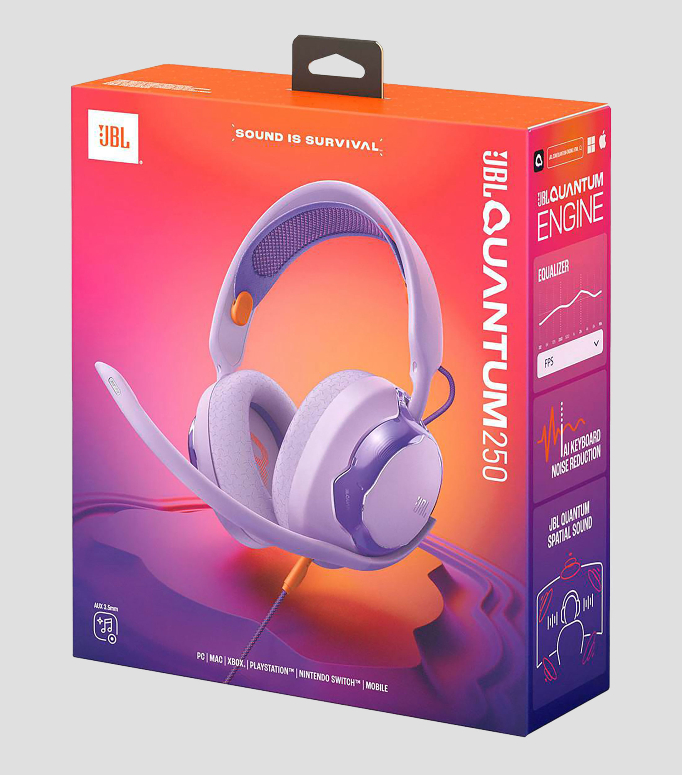 Audífonos Alámbricos Jack 3.5 mm Quantum 250 Morado