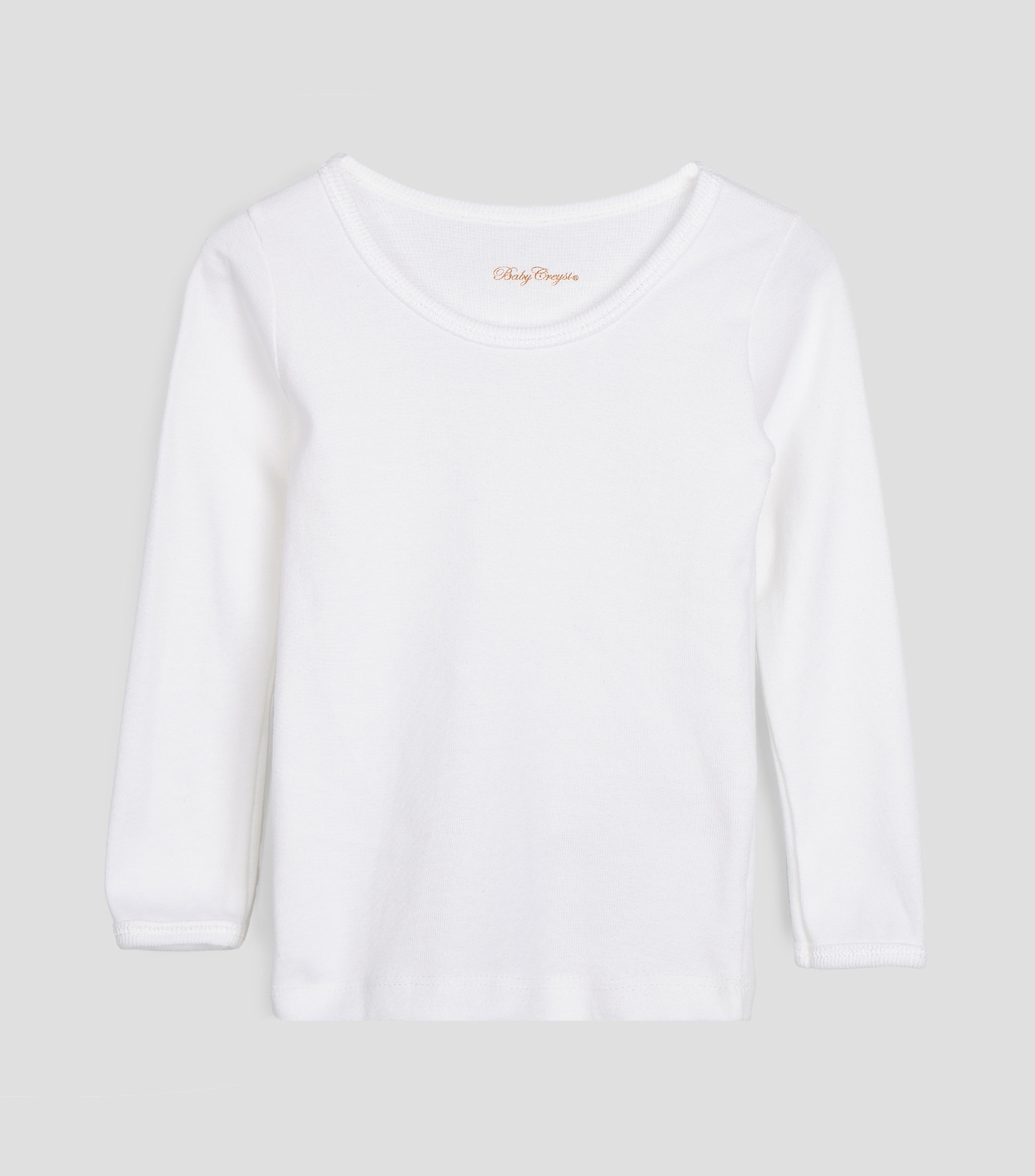 Playera cuello redondo manga larga lisa Bebé