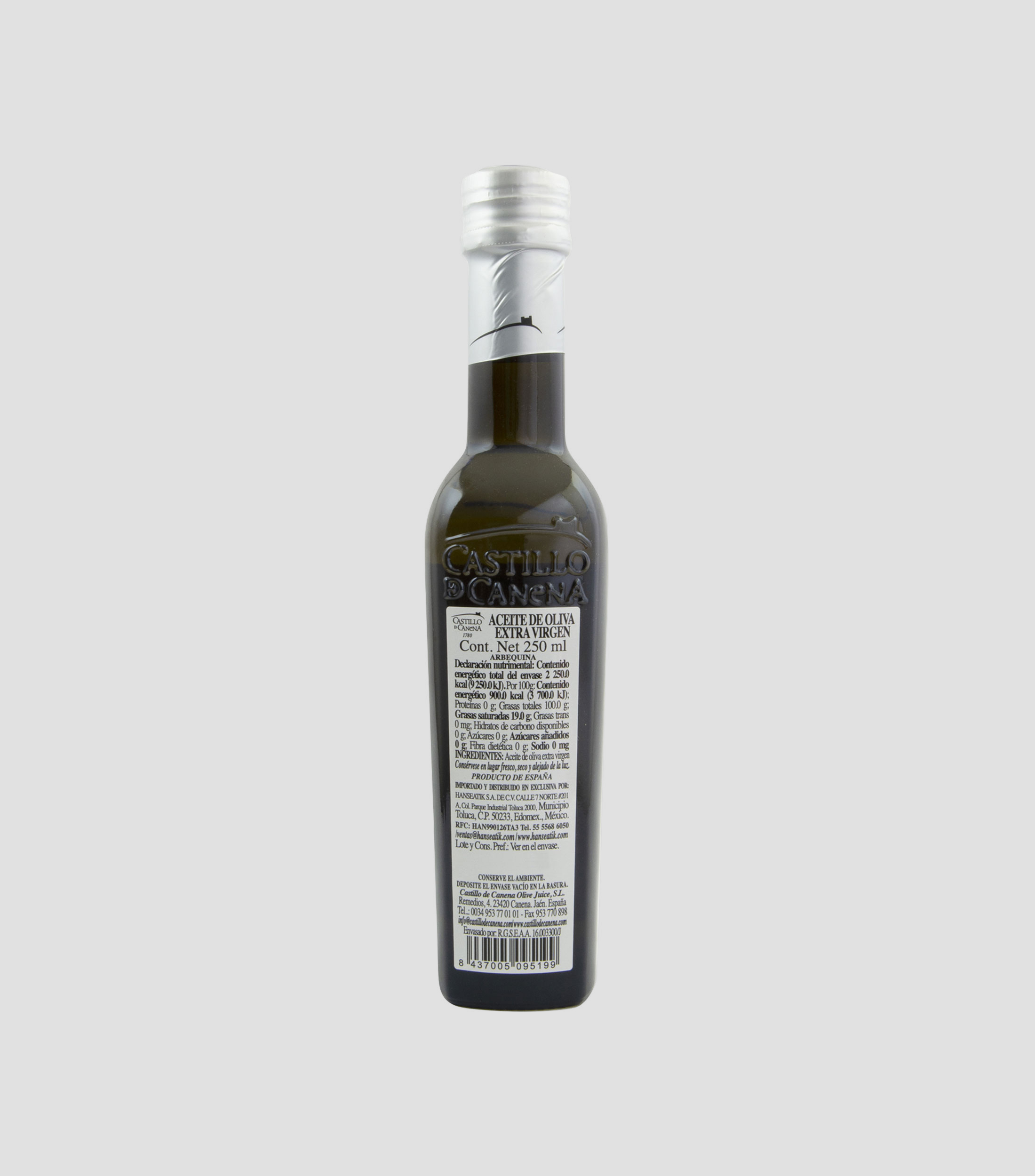 Aceite de Oliva Extra-Arbequina, 250 ml