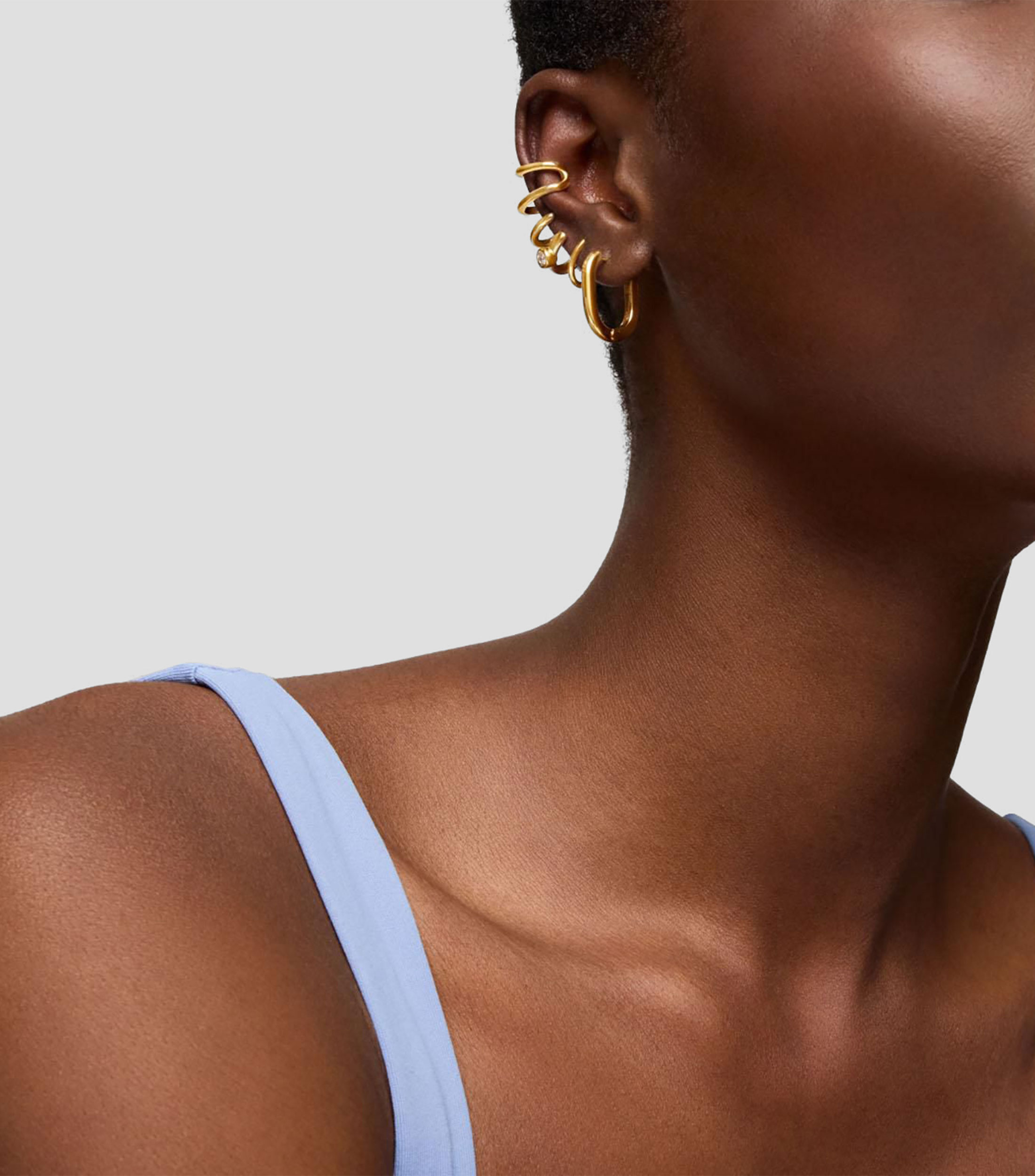 Earcuff en plata .925 con diamante Line Mujer