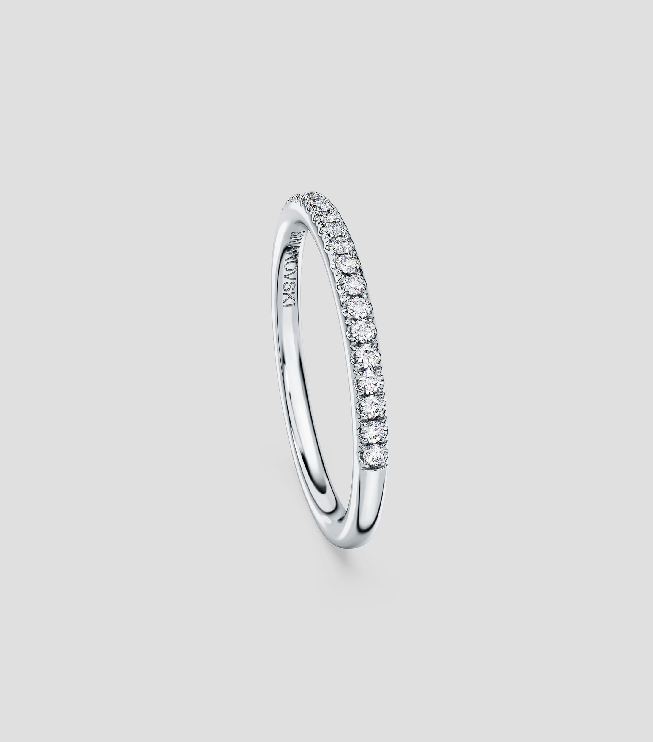 Anillo en oro blanco de 18 kilates Eternity con diamantes Mujer, Talla 7