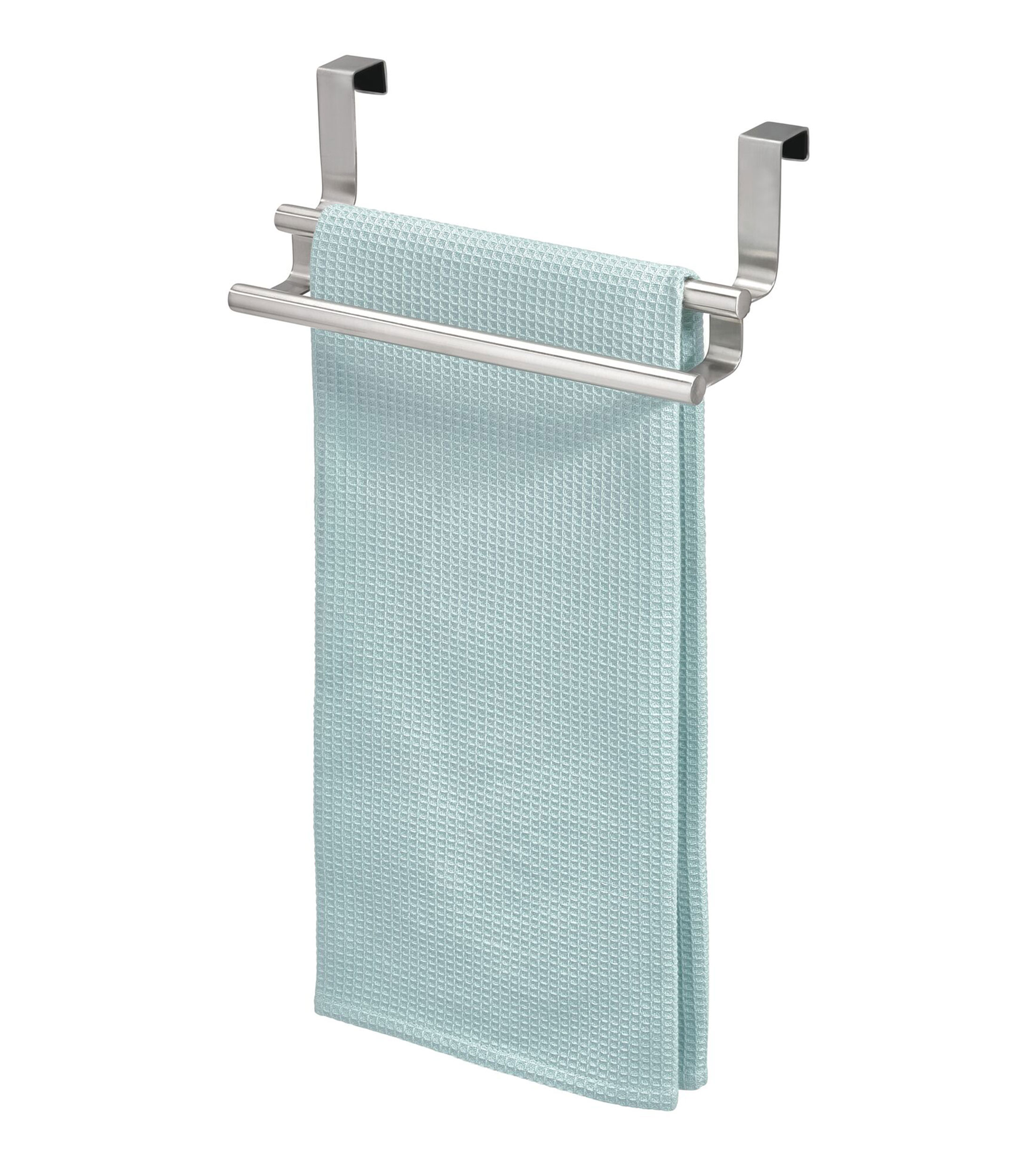 Toallero con doble forma en acero inoxidable