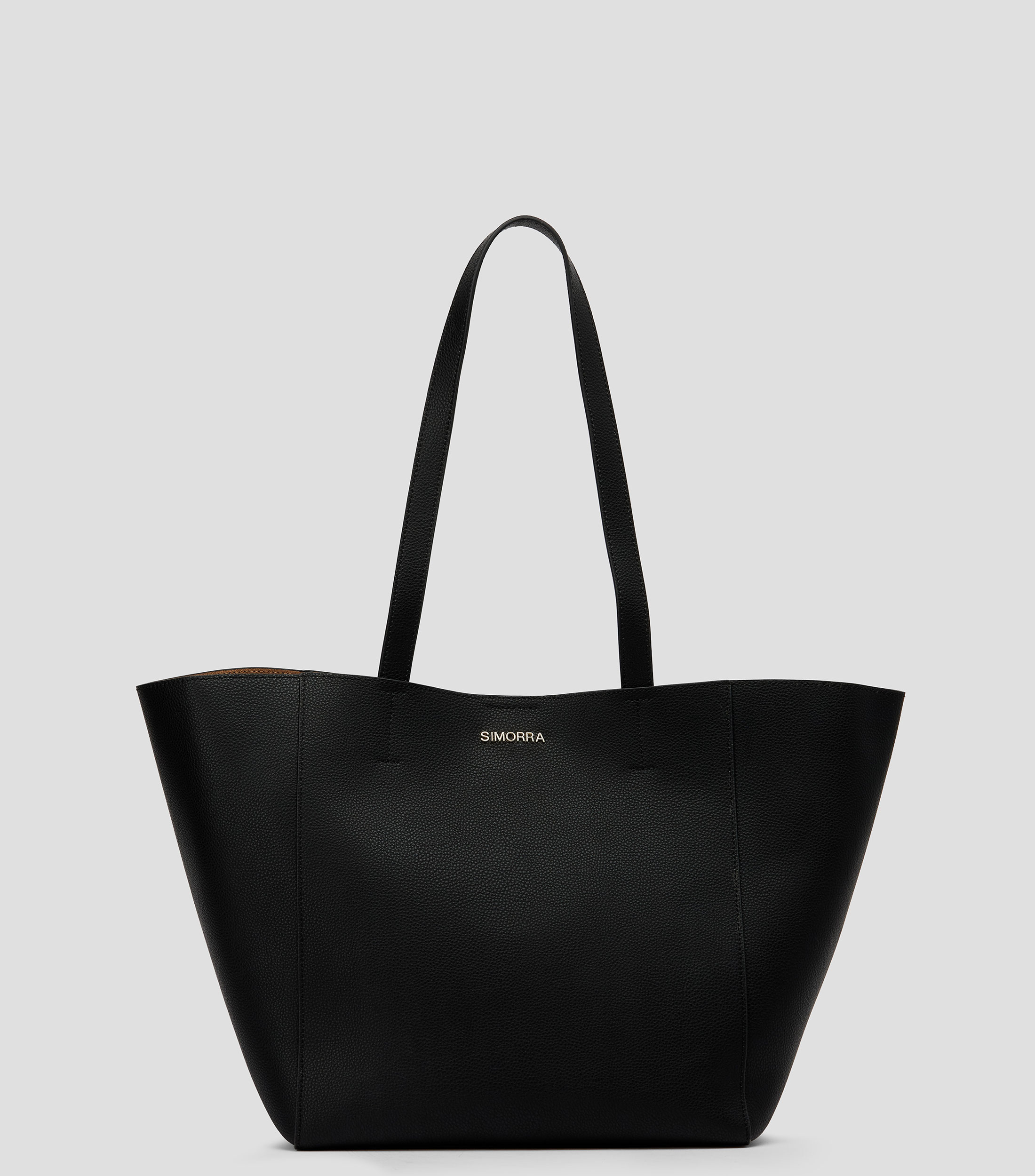 Bolsa tote lisa con detalle texturizado Mujer