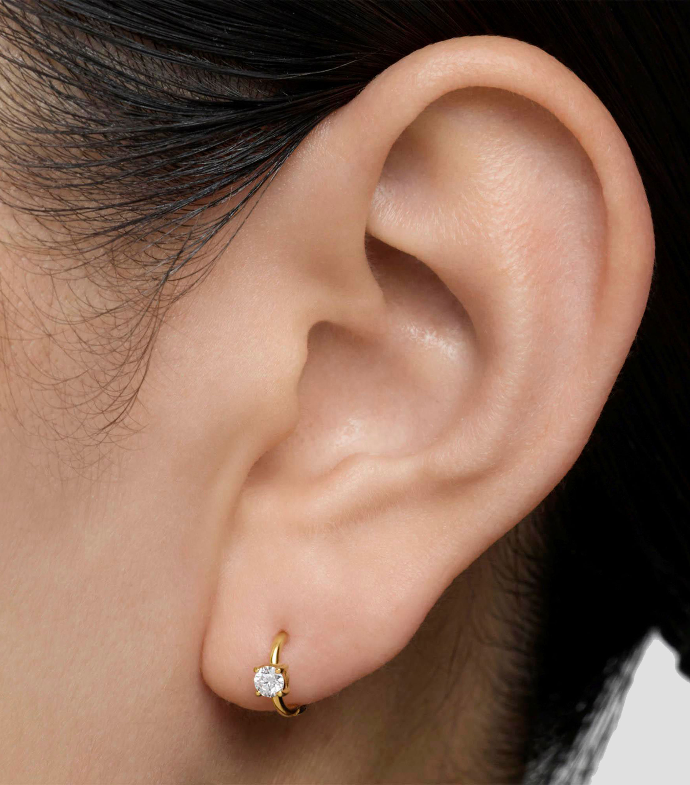 Arete individual en oro amarillo 14 kilates Shine LGD Mujer
