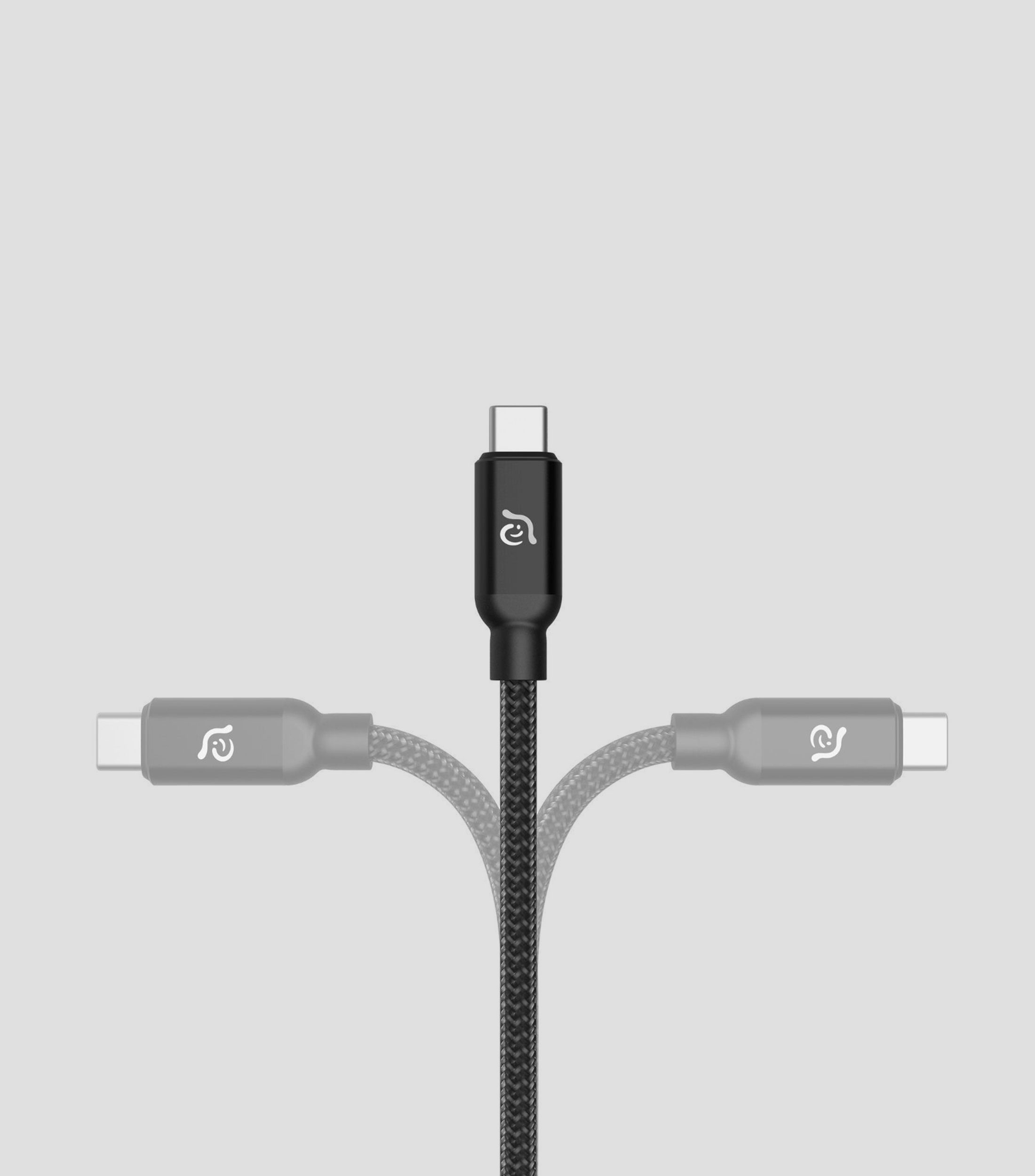 Cable USB Casa C100 + 100 W trenzado Negro