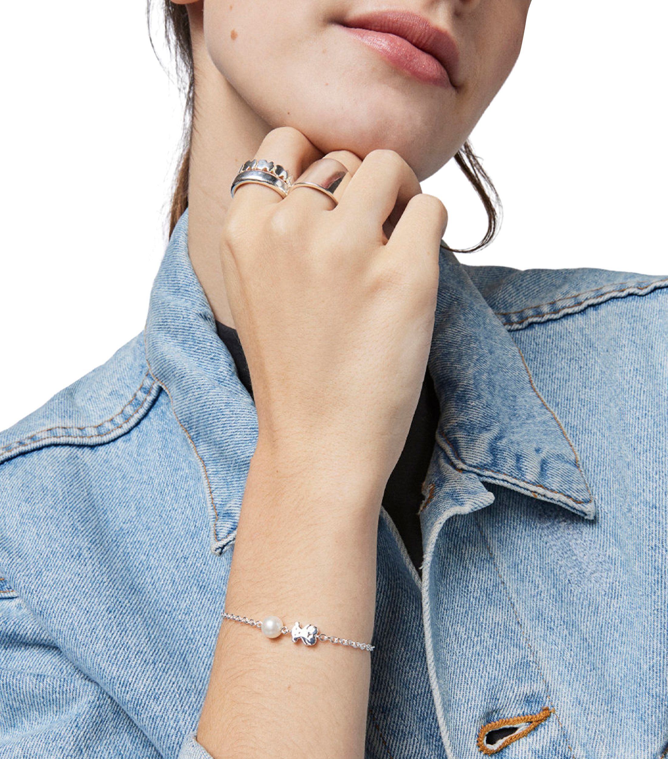 Pulsera Sweet Dolls en plata con perla cultivada Mujer