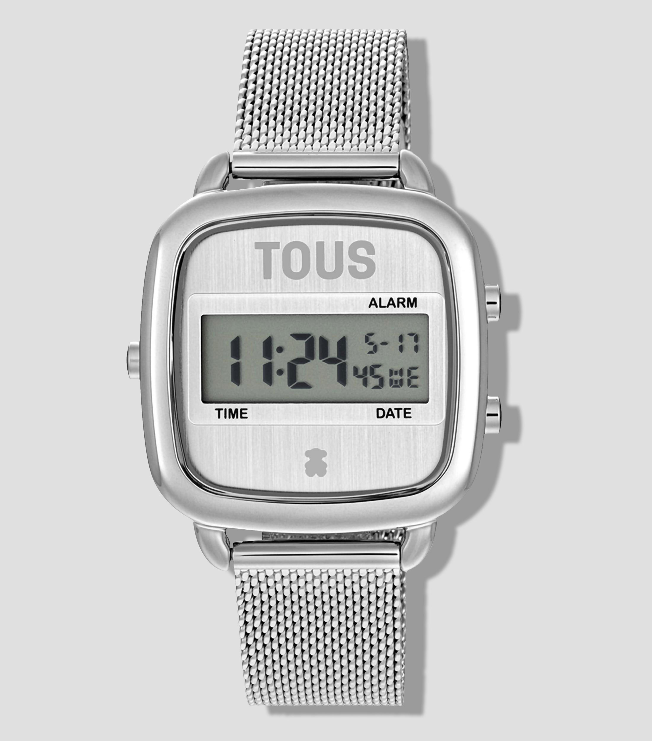 Reloj digital para mujer D-Logo New Casual, Plateado