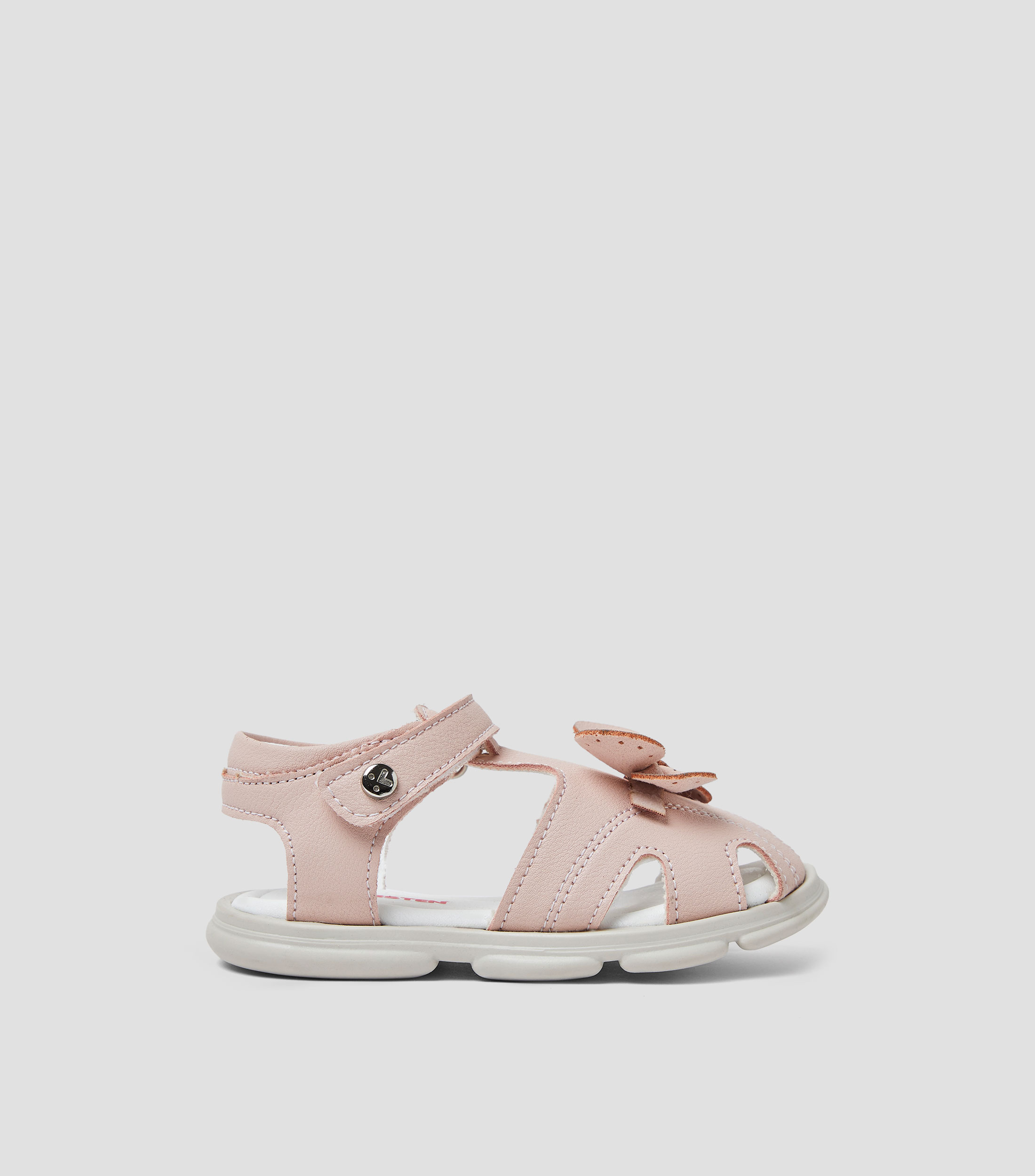 Sandalias planas con moño Niña