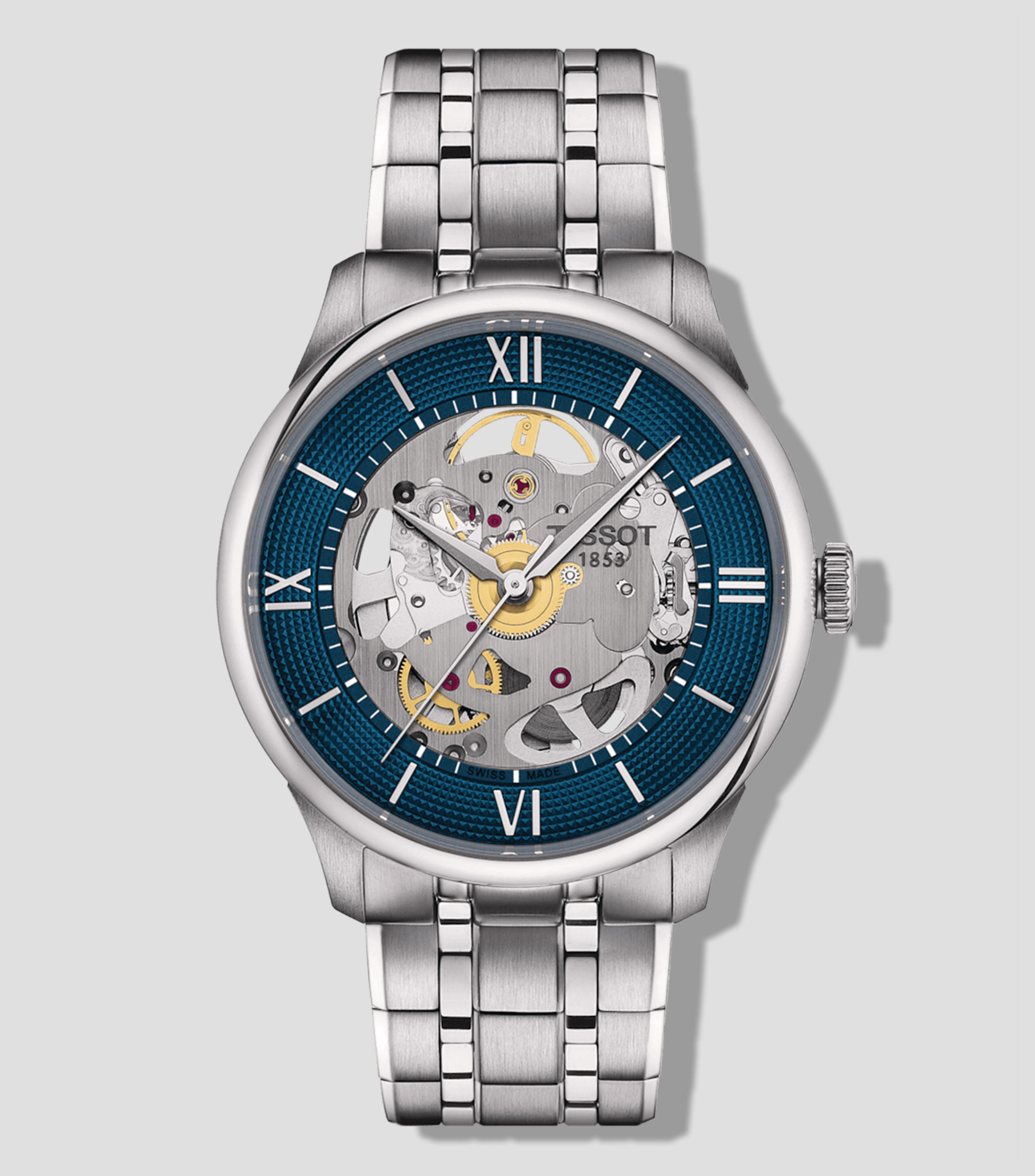 Reloj Unisex T-Classic Casual Azul, Plateado