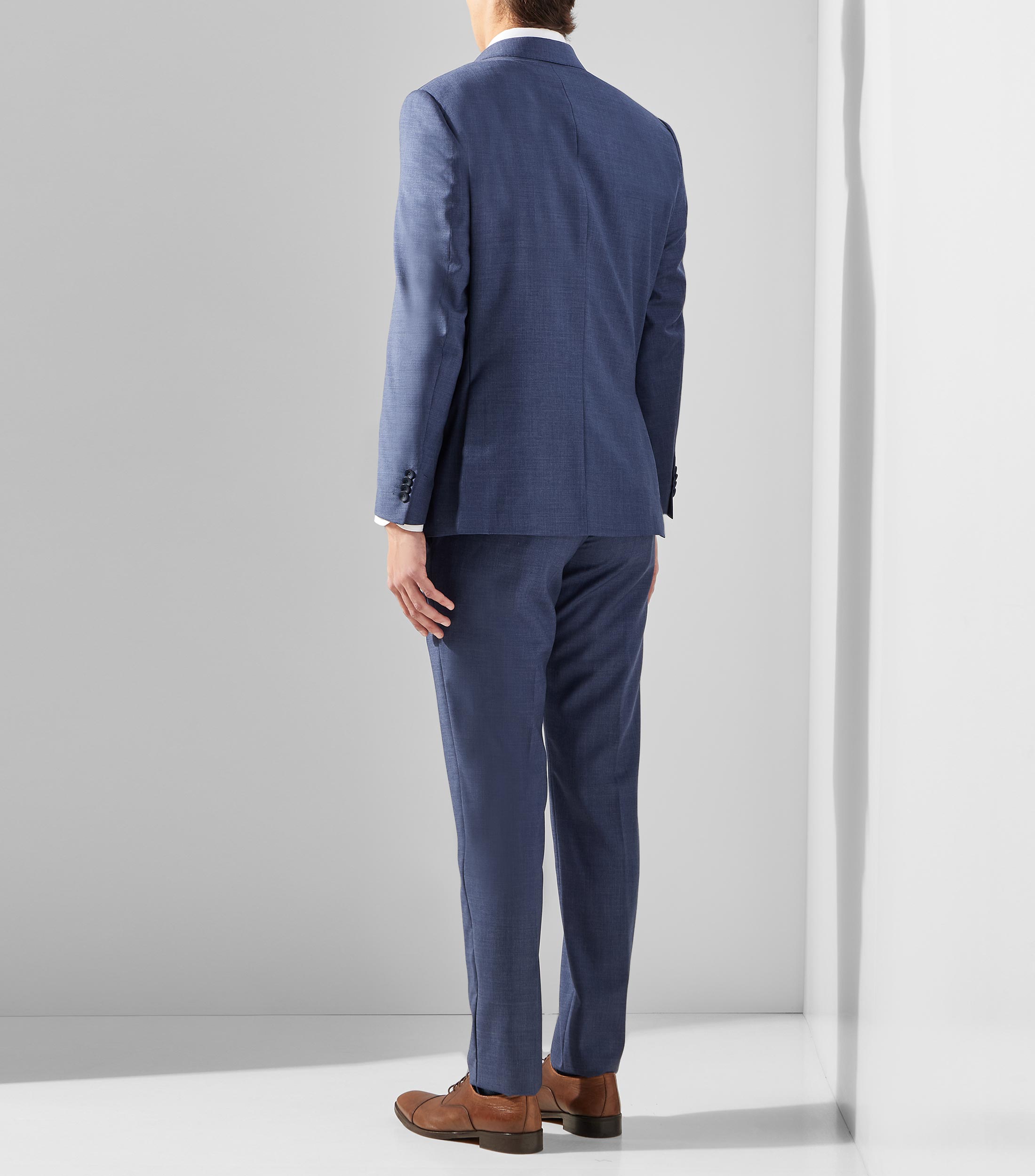 Traje de lana corte slim liso Hombre