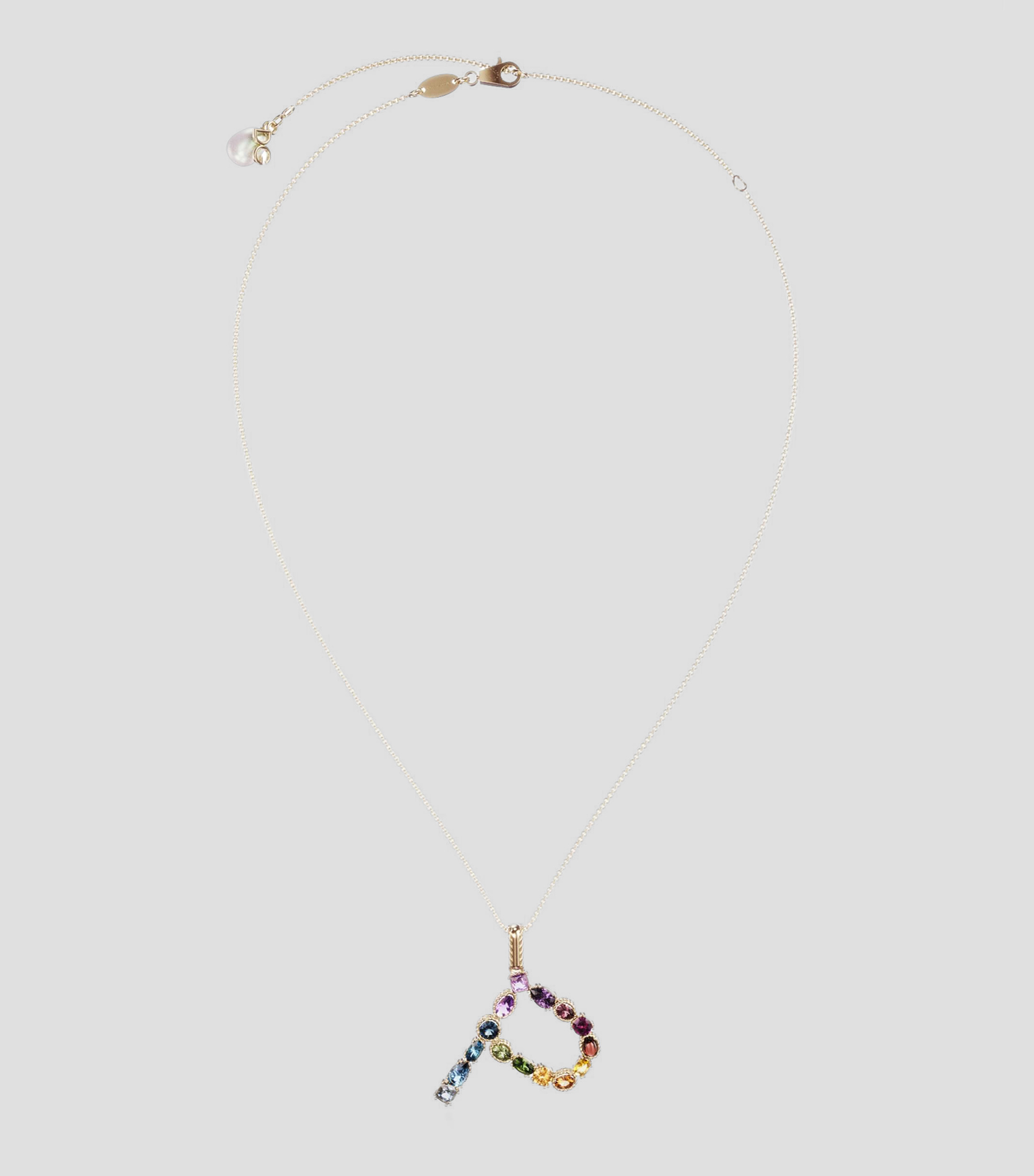 Collar en Oro amarillo de 18 Kilates Alphabet Letra P Mujer