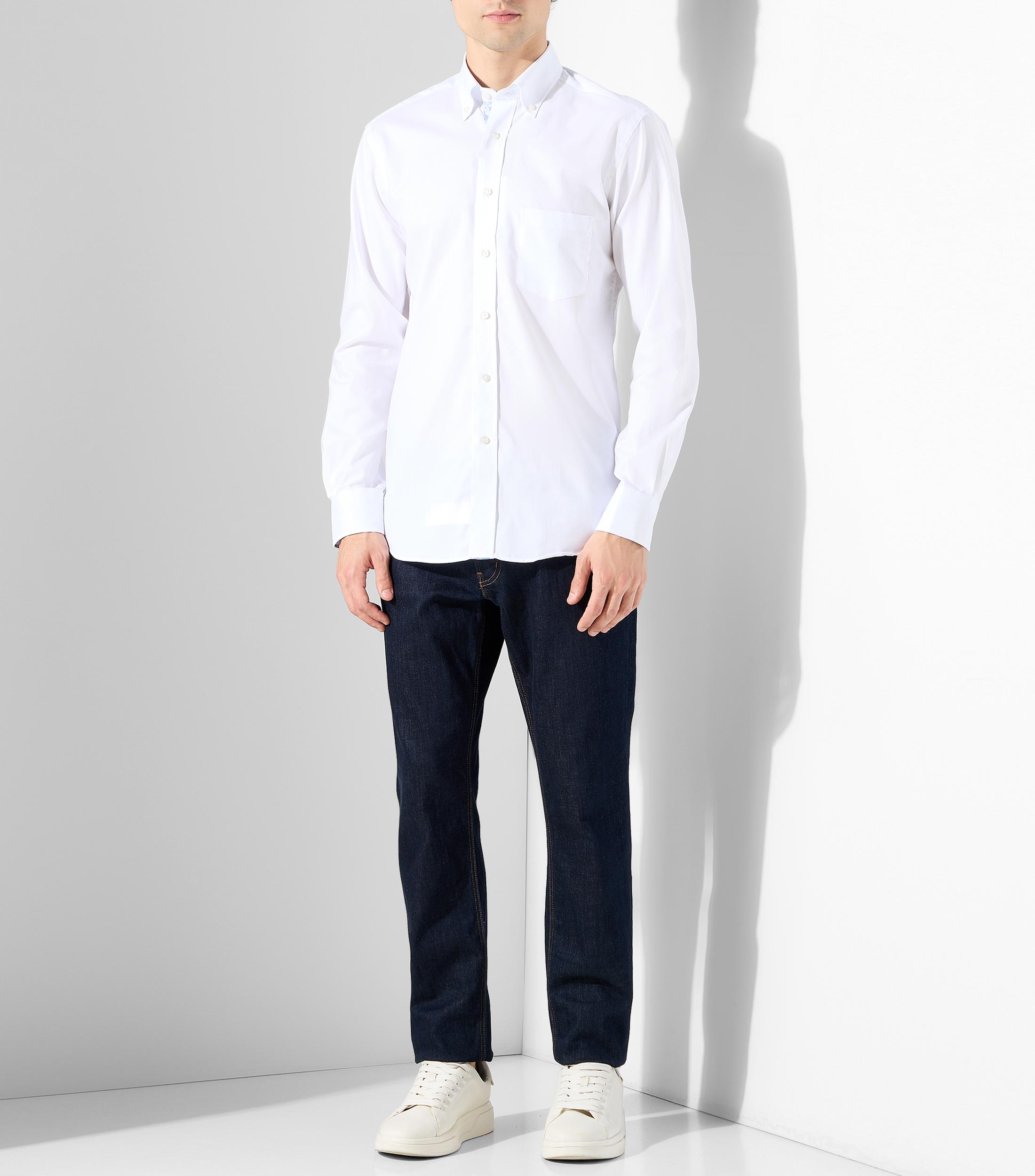 Camisa lisa manga larga Hombre
