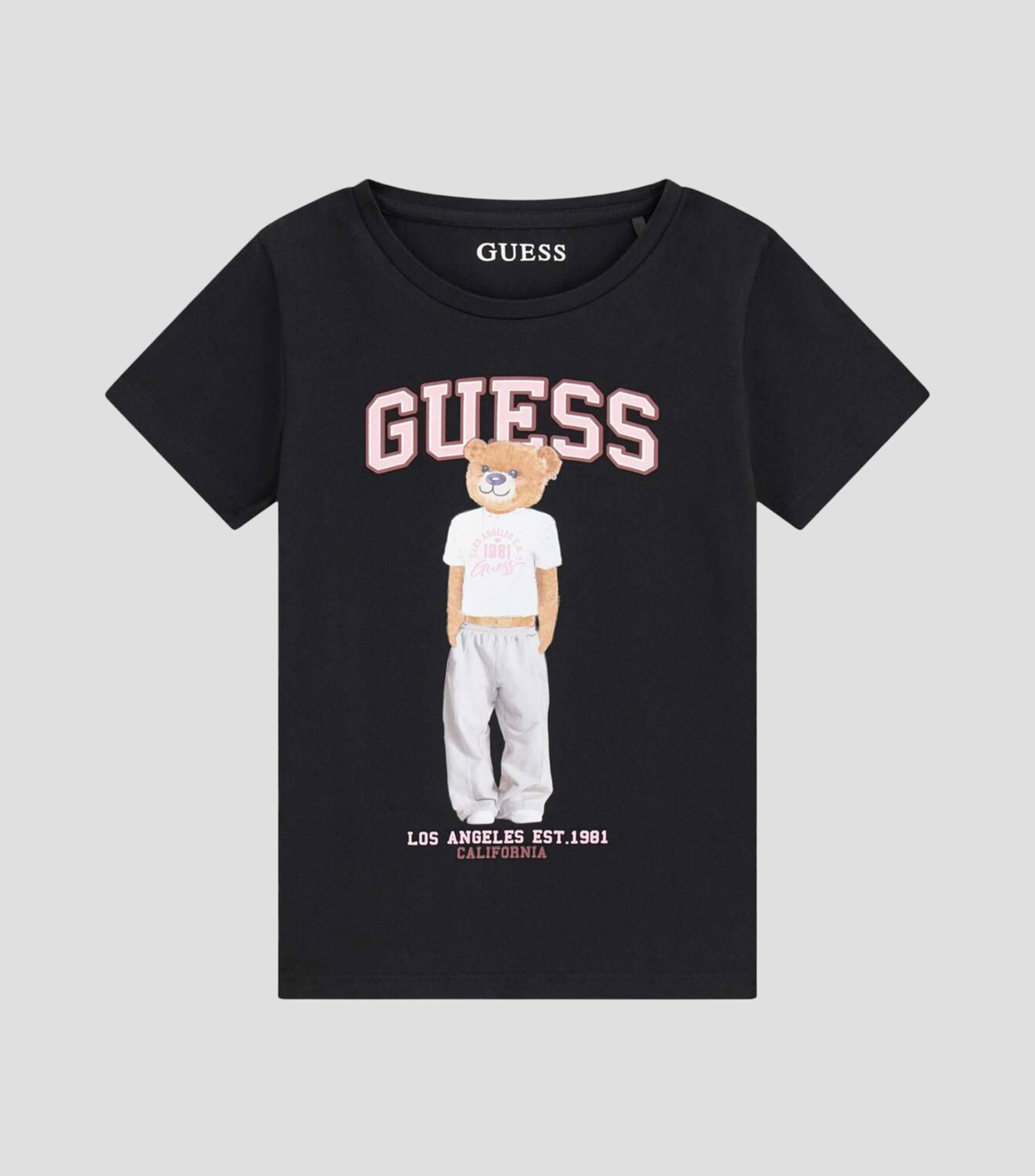 Playera cuello redondo manga corta estampada Niña