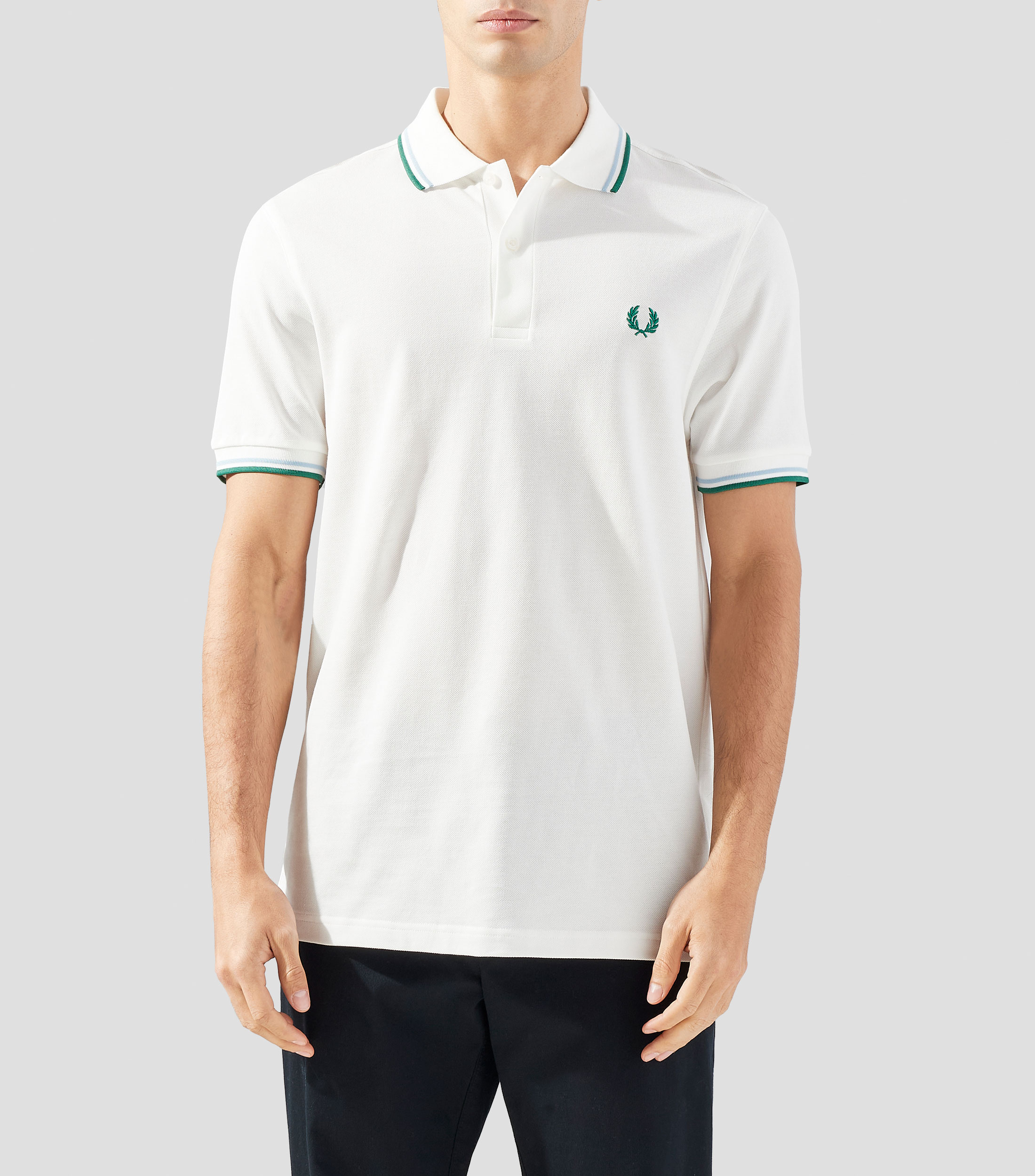 Playera tipo polo manga corta lisa Hombre