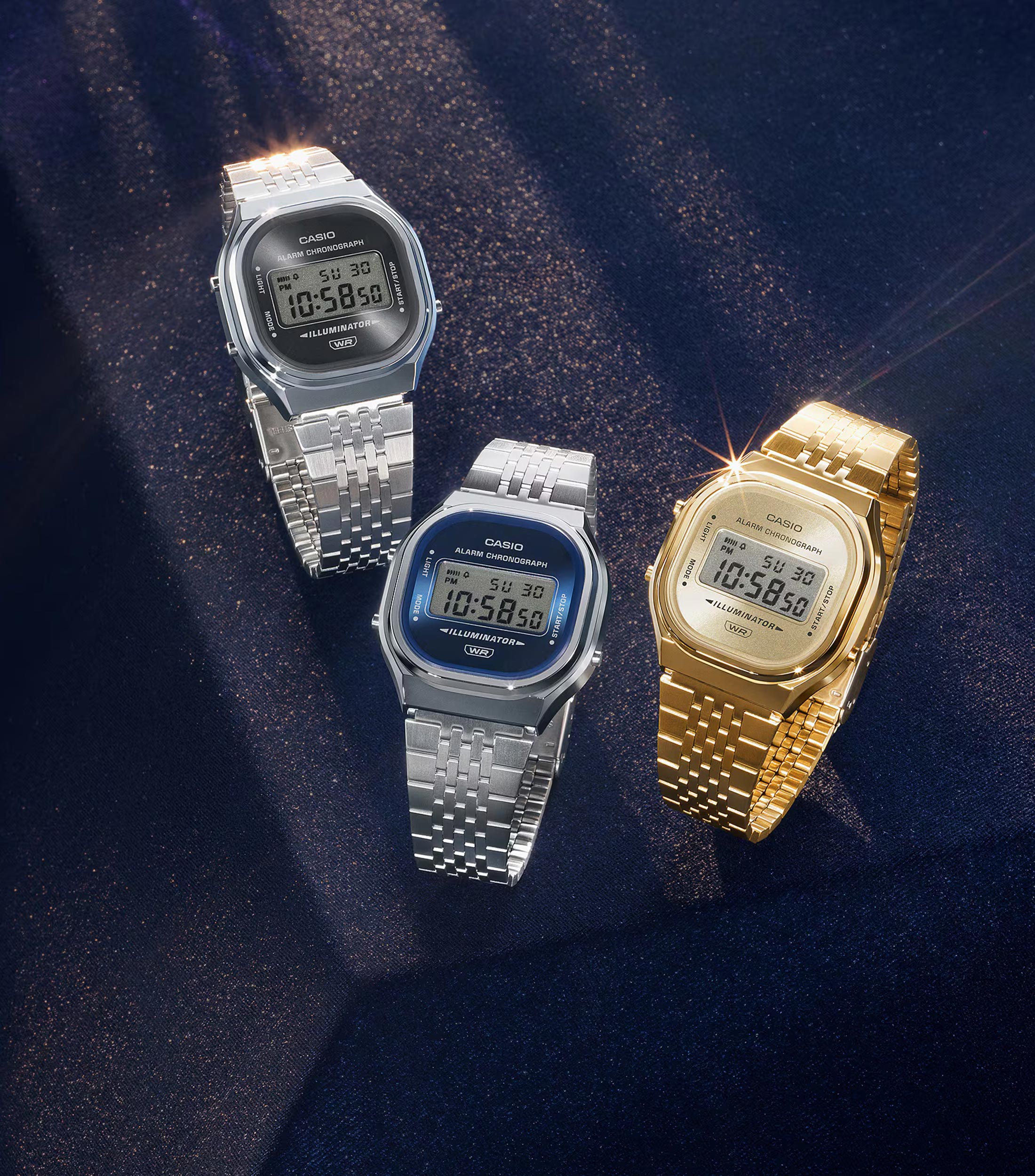 Reloj Unisex Casio Vintage Clásico Casual Plateado, Azul