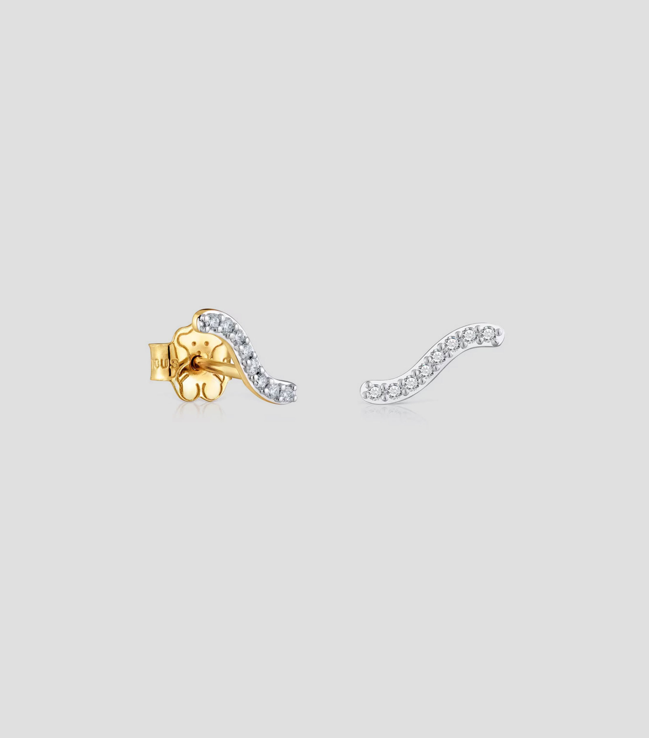 Aretes en oro amarillo de 18 kilates con diamantes Les Classiques Mujer