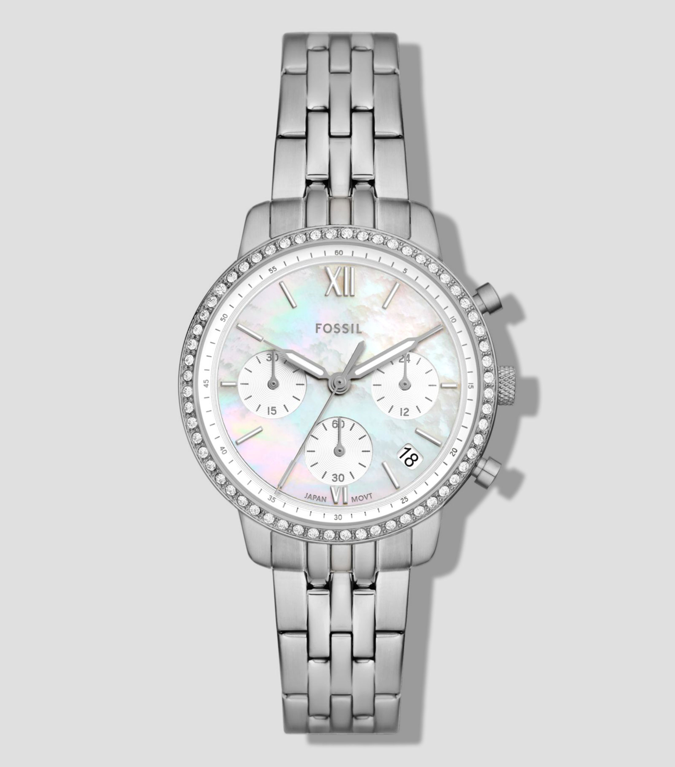 Reloj para Mujer Neutra Casual, Plateado, Blanco