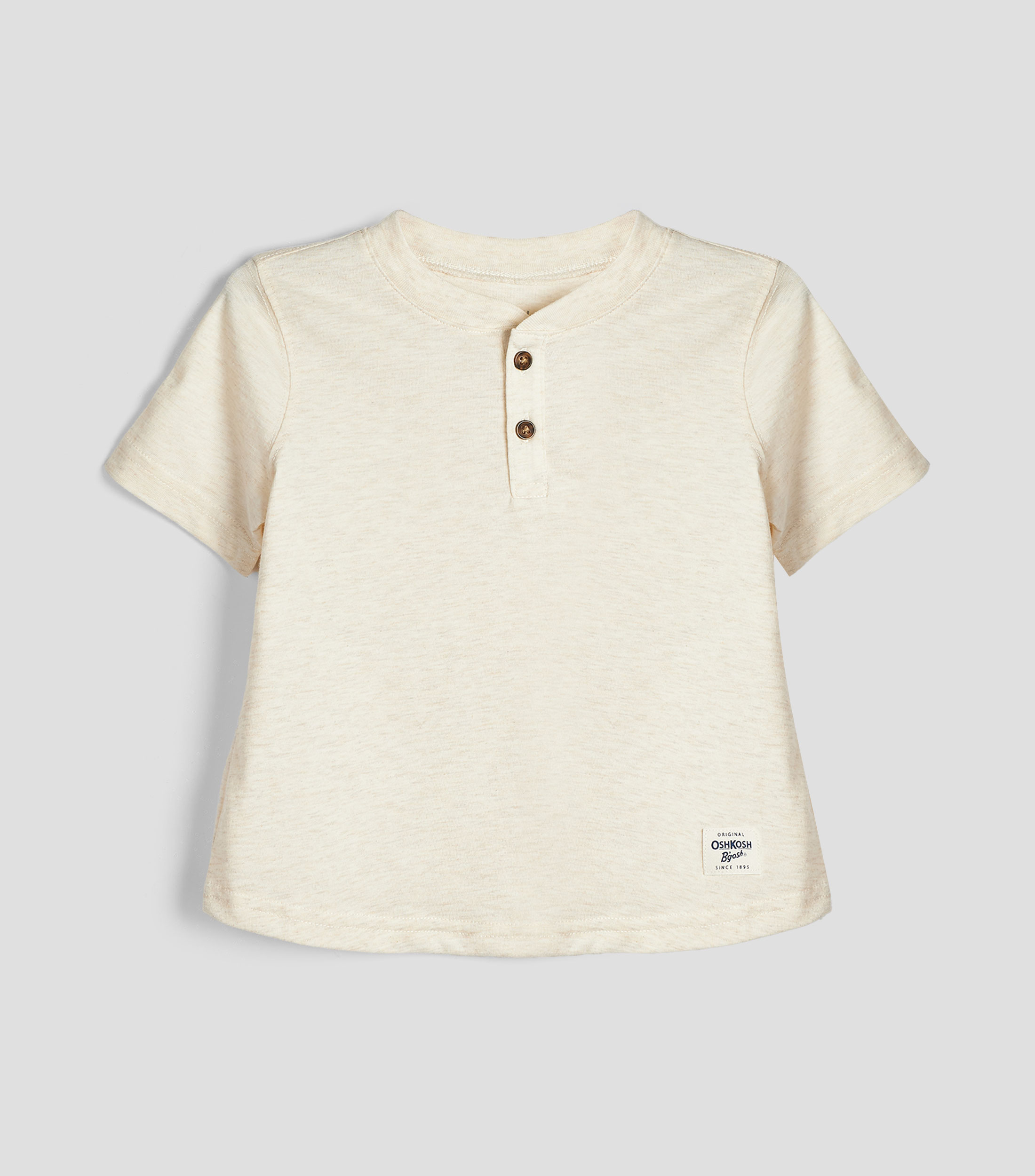 Playera cuello redondo manga corta lisa Bebé