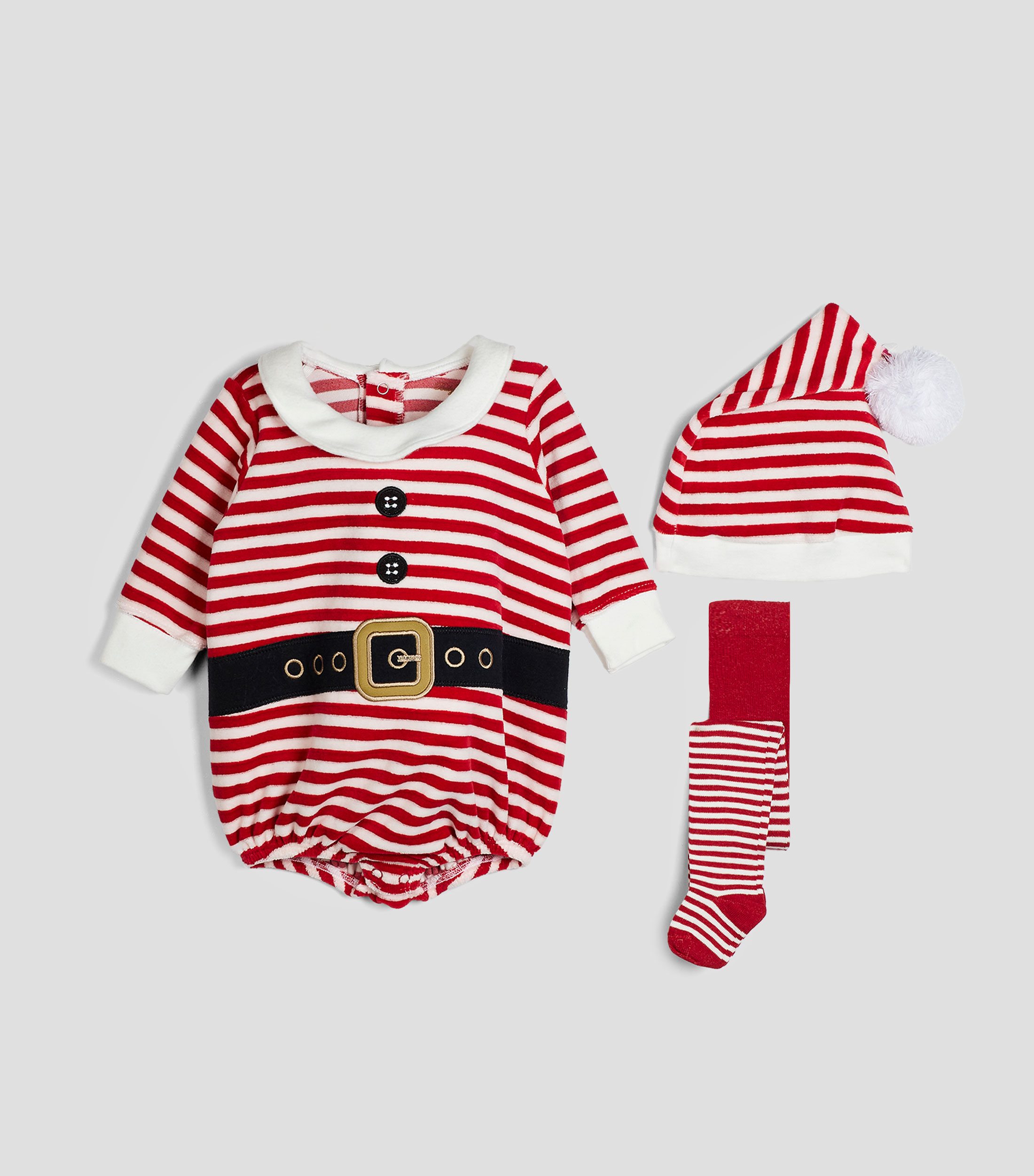 Disfraz Pañalero 3 Piezas Santa Claus Bebé