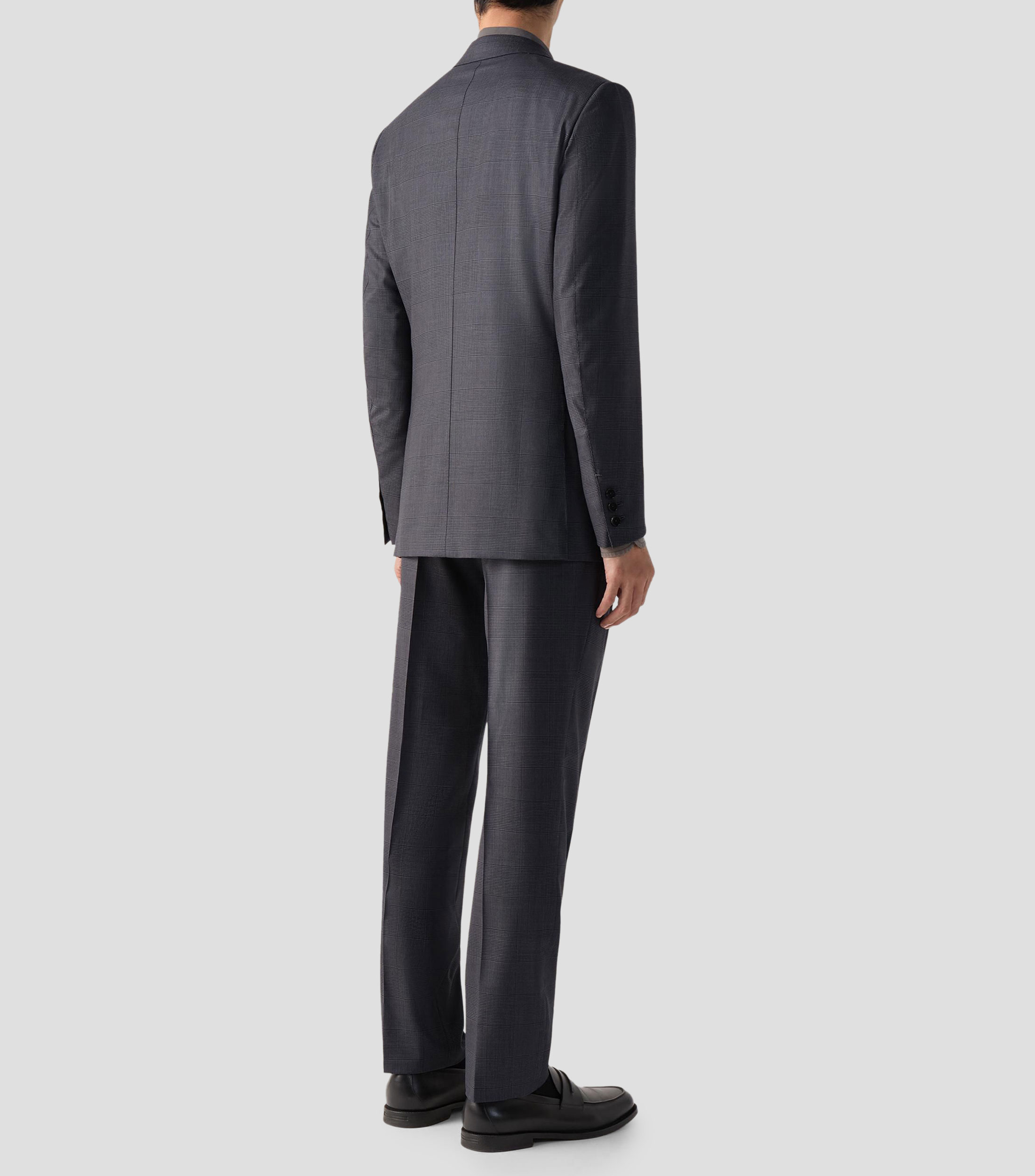 Traje de lana corte regular estampado Hombre